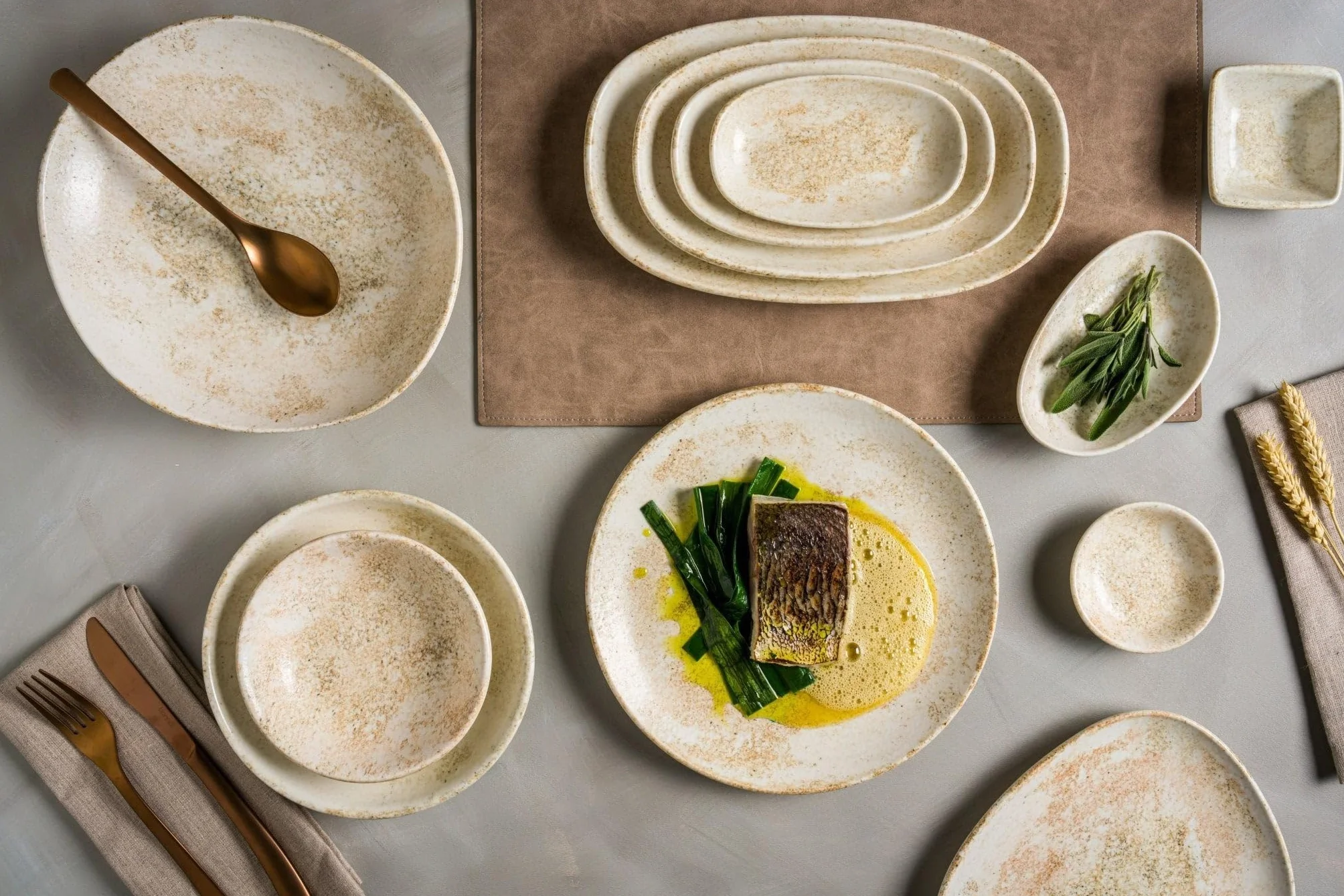 Bonna Platos hondos - Nacrous - Porcelana - 26 cm (1000cc) - juego de 6