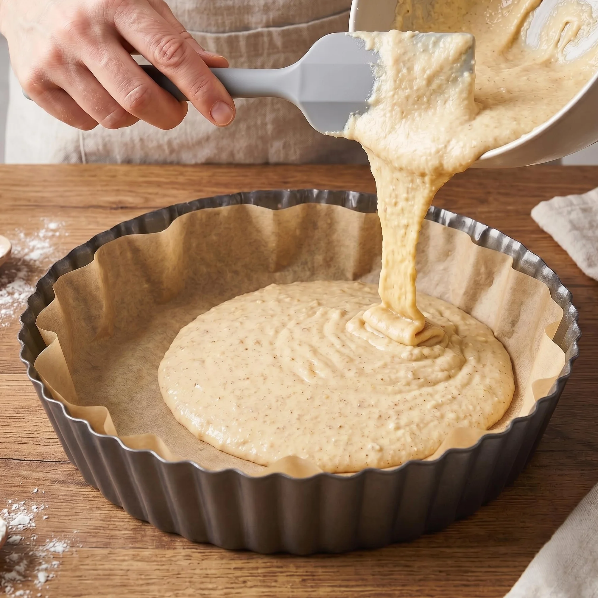 MGE Set 3 Quiche Moldes Desmontables Antiadherentes 20 24 28 cm Tartas