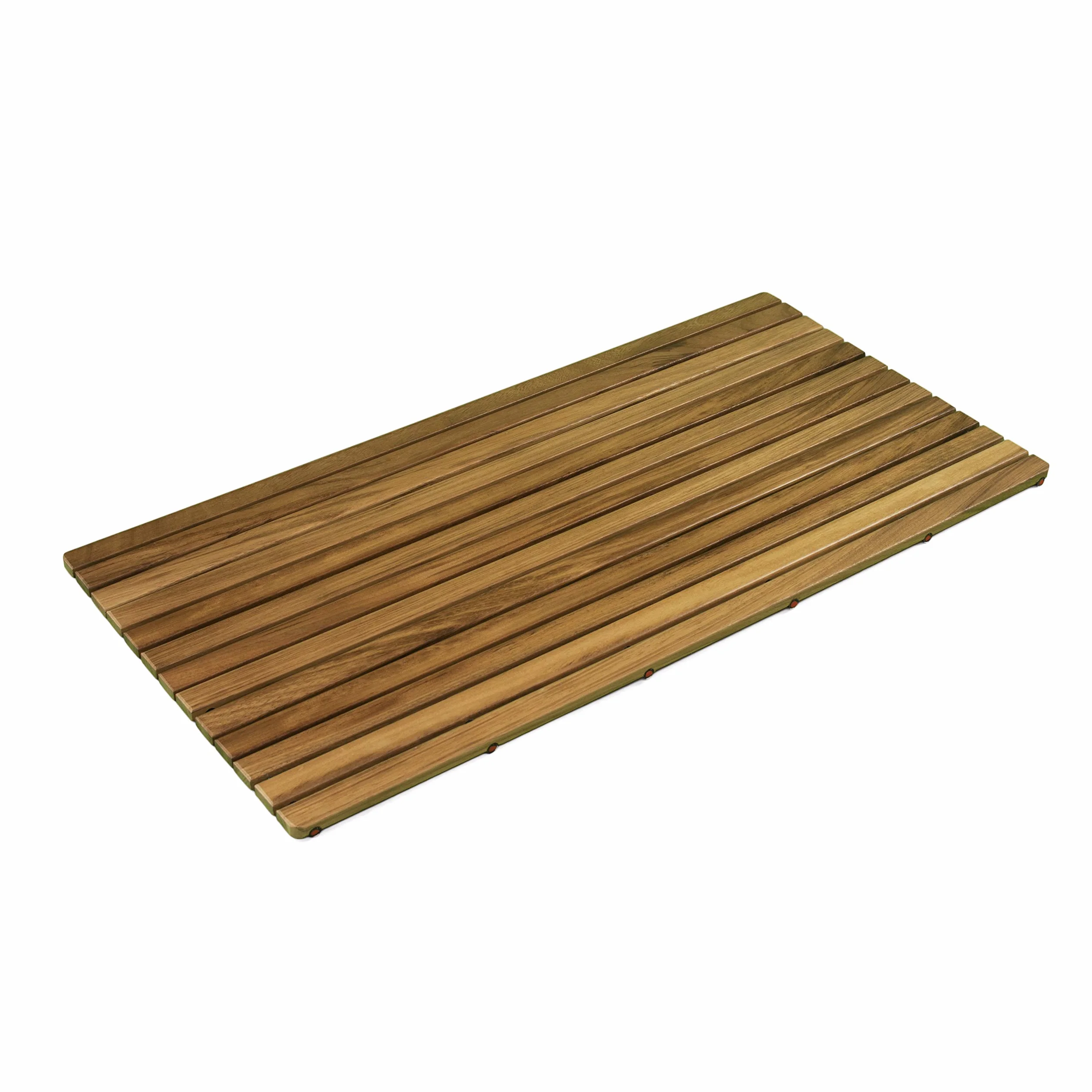 Tarima/Alfombra Flexible para Ducha y baño, en Madera de Teca (100 x 50 cm)