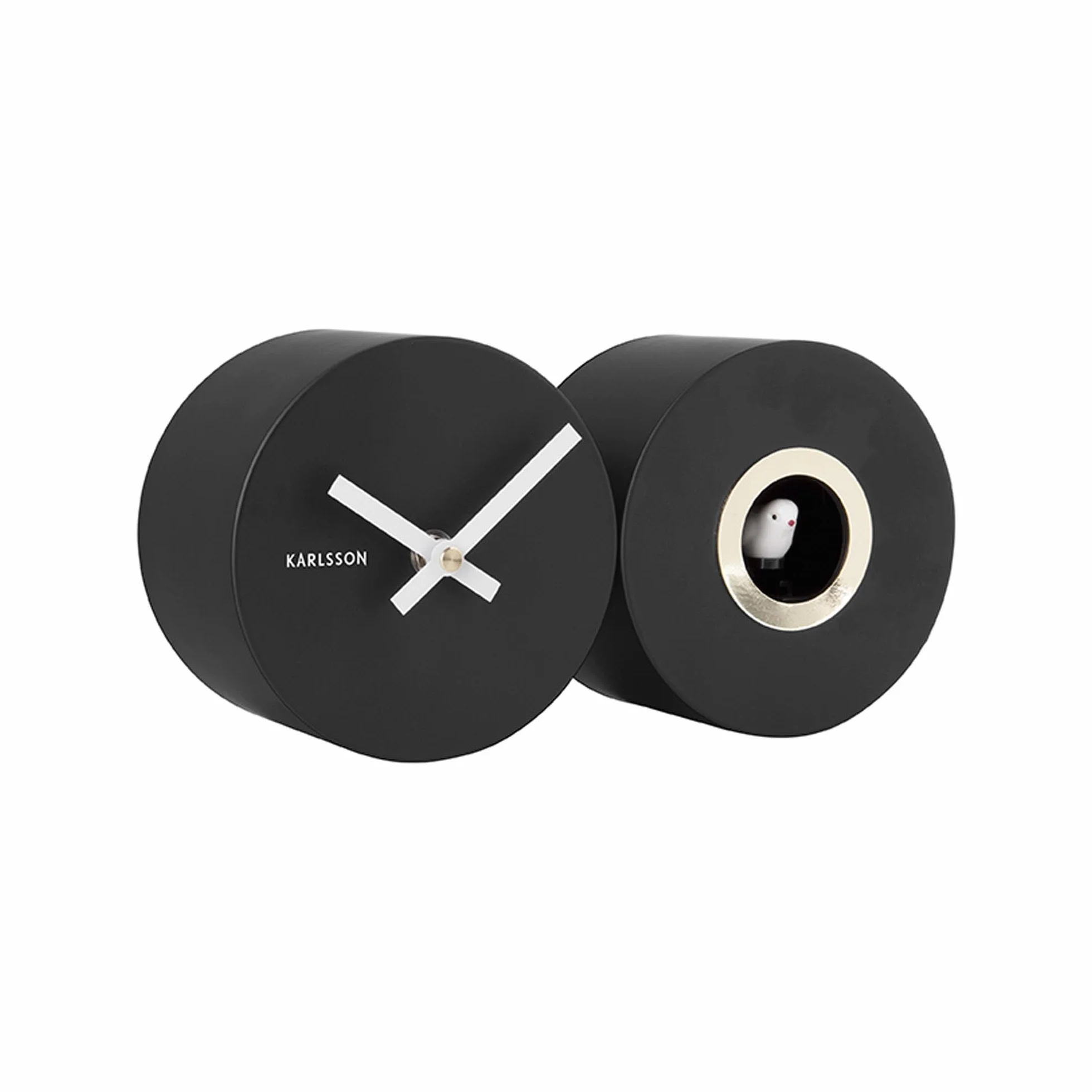 Karlsson Reloj de pared Duo Cuco - Negro (KA5789BK)
