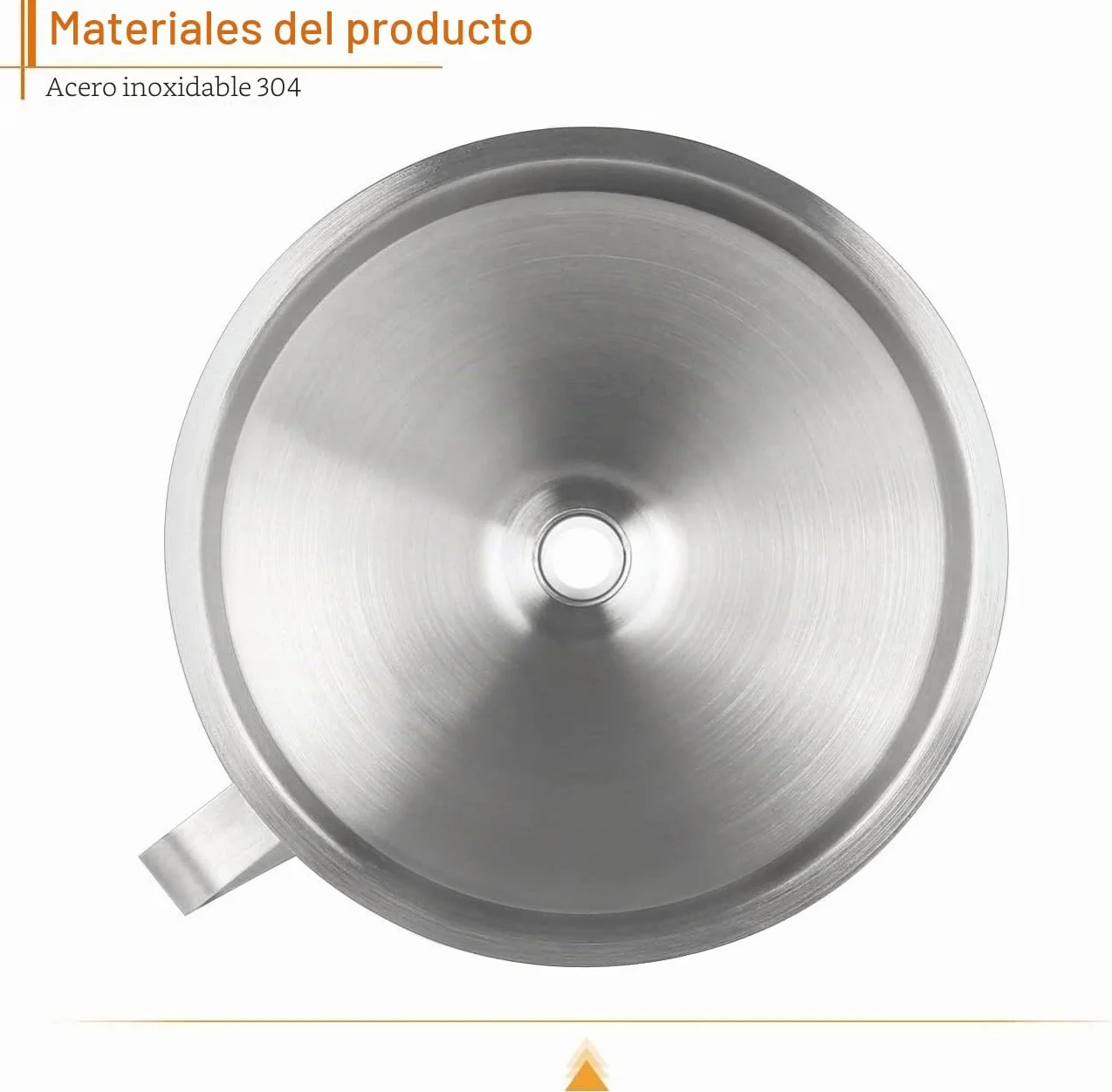 HAUSPROFI Embudo de Acero Inoxidable 5 Pulgadas 200 Malla Filtro para Transferencia de Líquidos