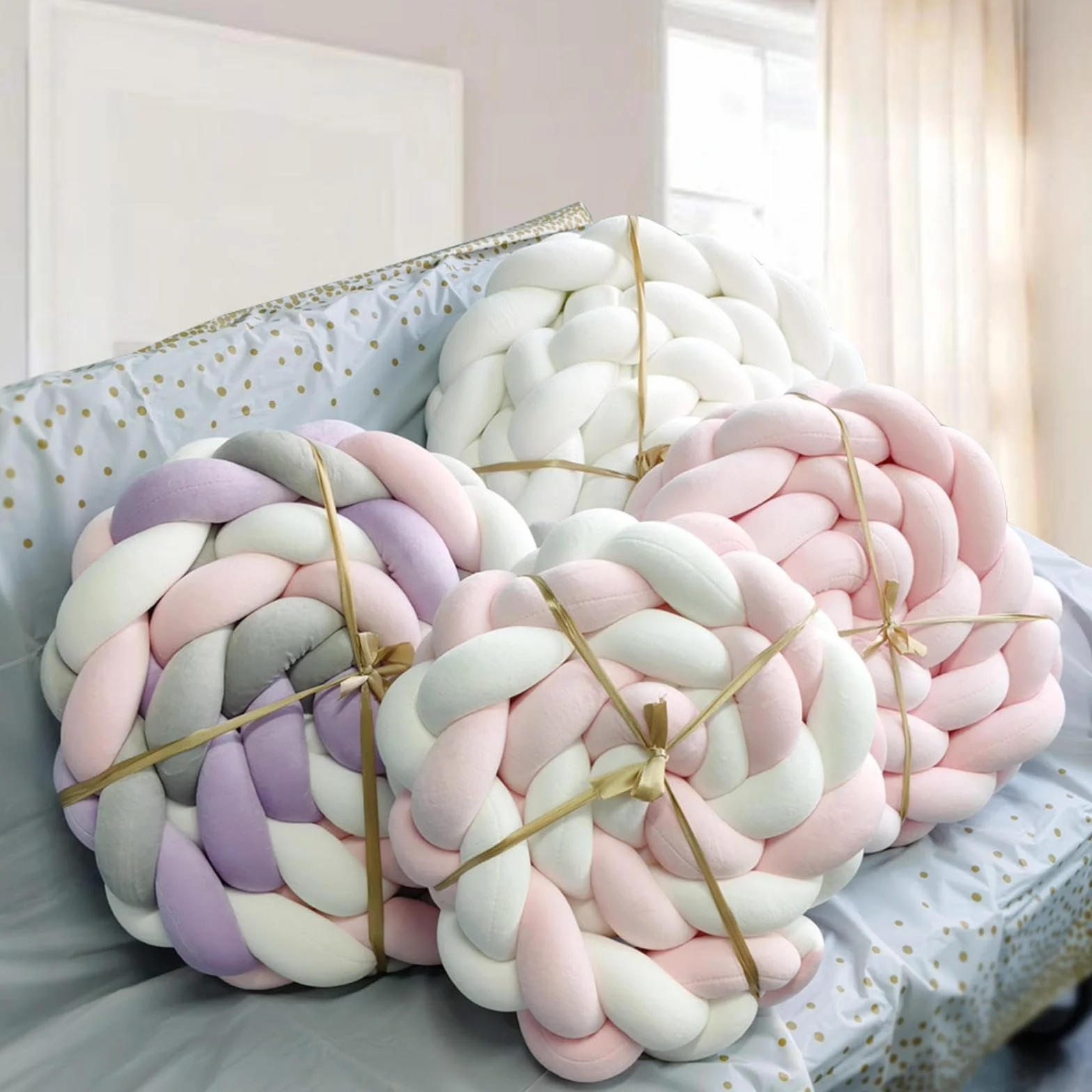 Adorables Adornos para el hogar, acogedoras Manualidades para el Dormitorio, el Toque, MixedColours3-157inch