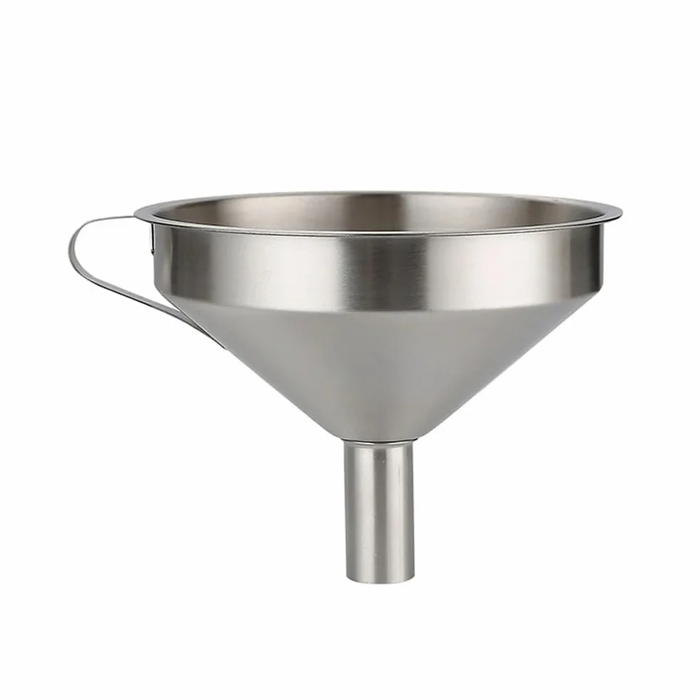 Embudo De Acero Inoxidable, Embudo De Cocina For Aceite Líquido, Embudo De Metal con Filtro Desmontable, Embudo De Boca Ancha For Enlatar Herramientas De Cocina, 1 Pieza(Extra Large)