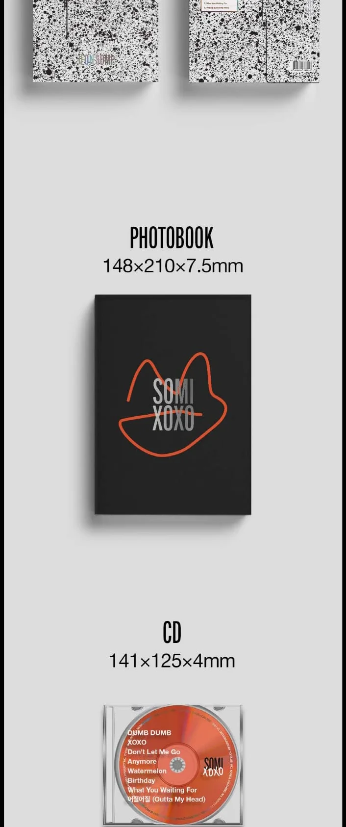 IOI Jeon Somi SO MI XOXO 1er álbum O versión CD+PhotoBook+8p postal+mini nota+2p pegatina+1ea botón pin+1p PhotoCard+Message PhotoCard Set+Seguimiento Kpop sellado