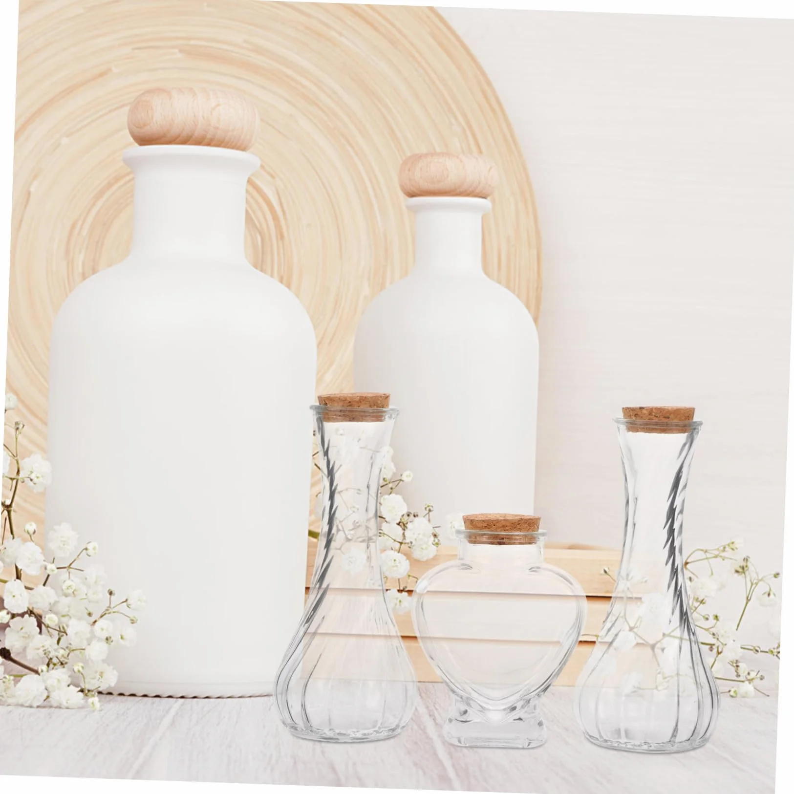 Juego De 3 Botellas Para Ceremonia De Arena Conmemorativa De Boda Kit De 1 Litro Transparente