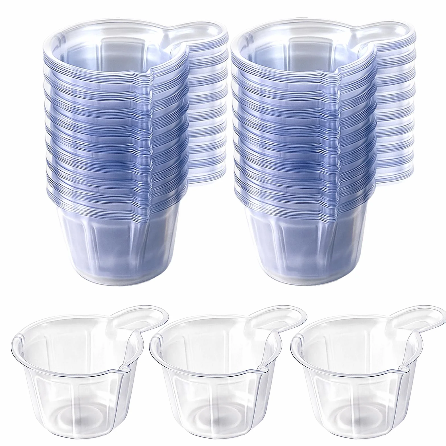 Vasos medidores desechables de plástico 40 ml, transparentes, para mezclar epoxi, 150 piezas