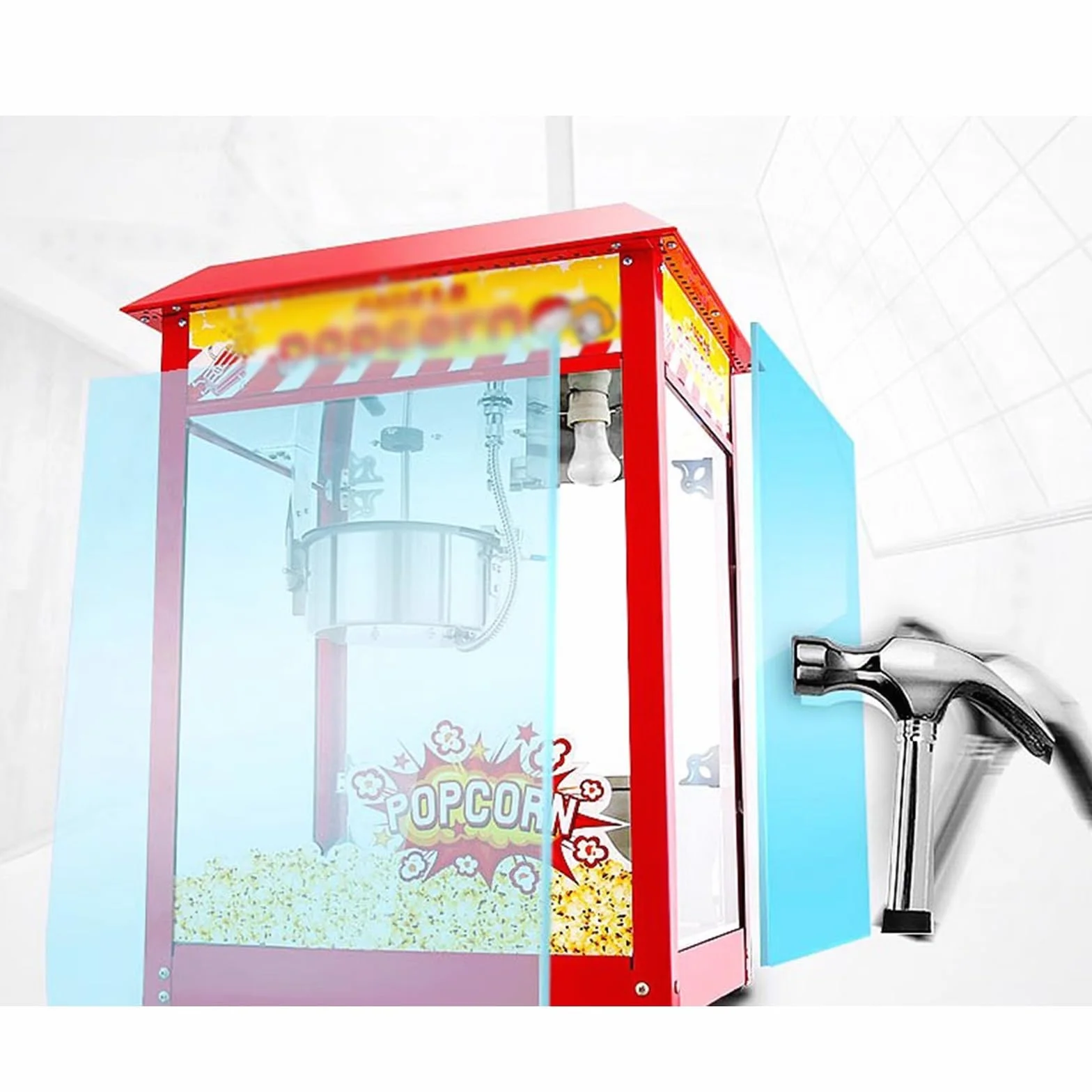 Máquina de Palomitas Máquina de Palomitas de maíz Comercial, Máquina de Palomitas automática, Máquina de Palomitas eléctrica, máquina de inflado Palomitero