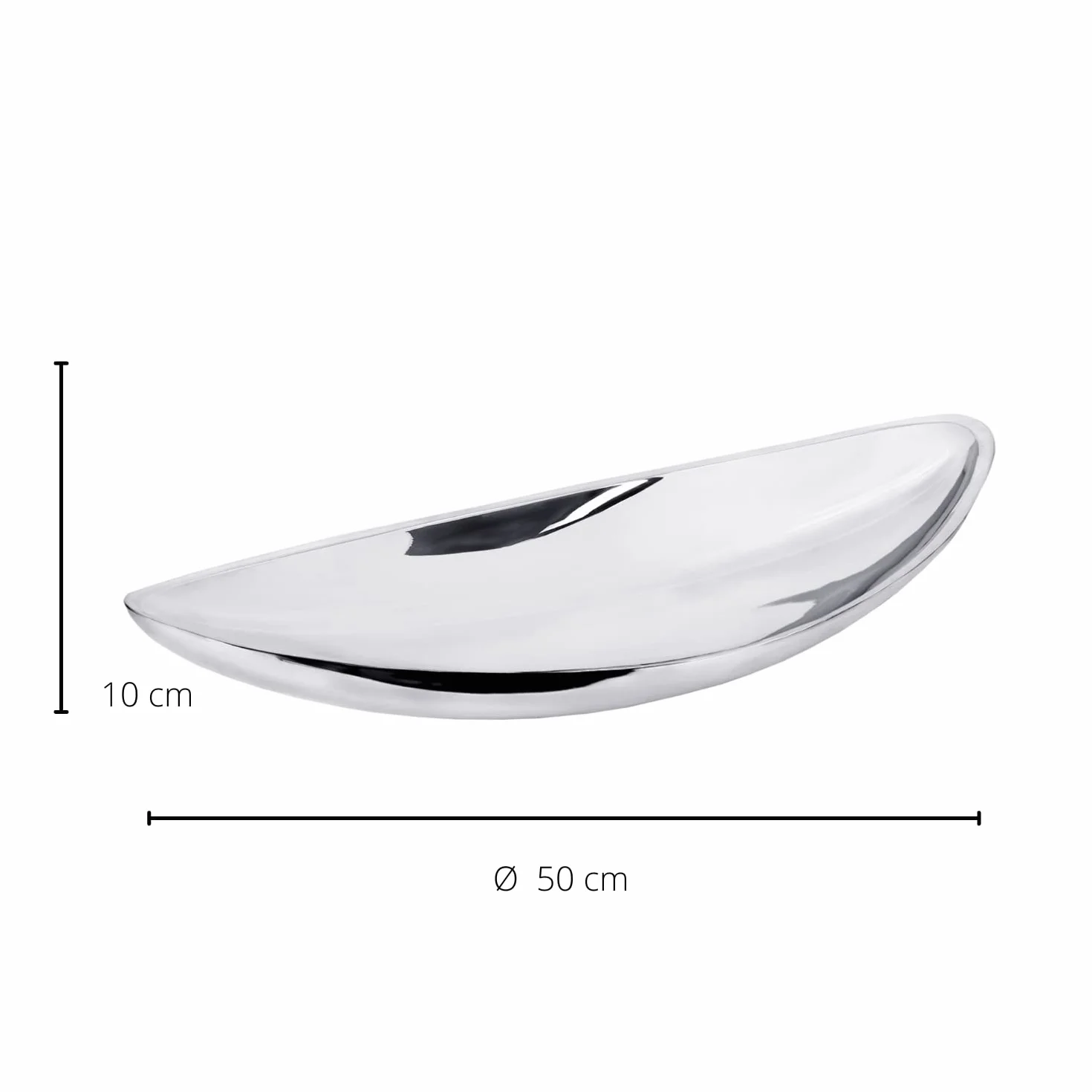 EDZARD Bol Halifax, acero inoxidable pulido a espejo, longitud 40 cm