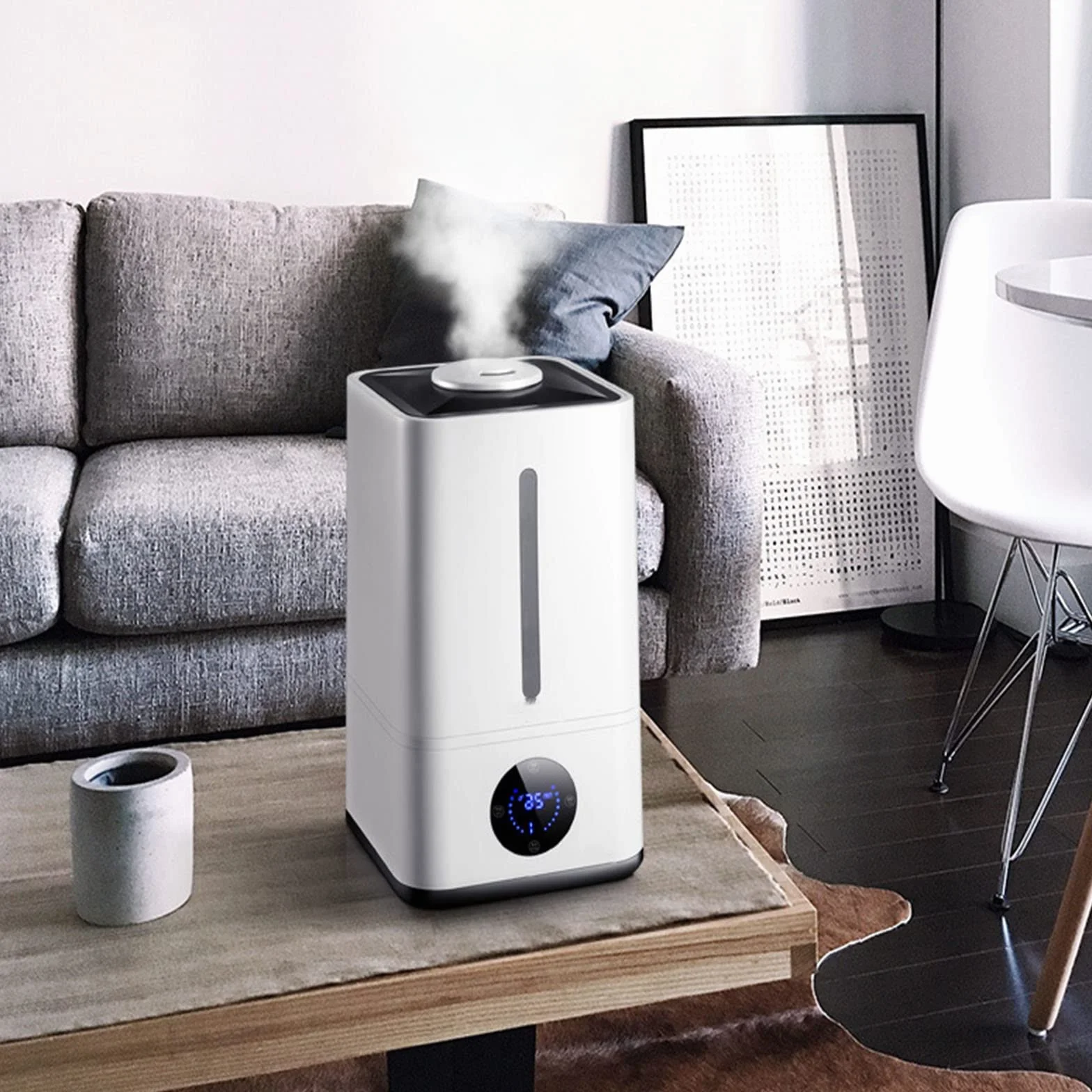 Humidificador, humidificador de Aire humidificador de Niebla para humidificadores de Escritorio personales portátiles de Dormitorio, 3 Modos de Niebla y Apagado automático, Super