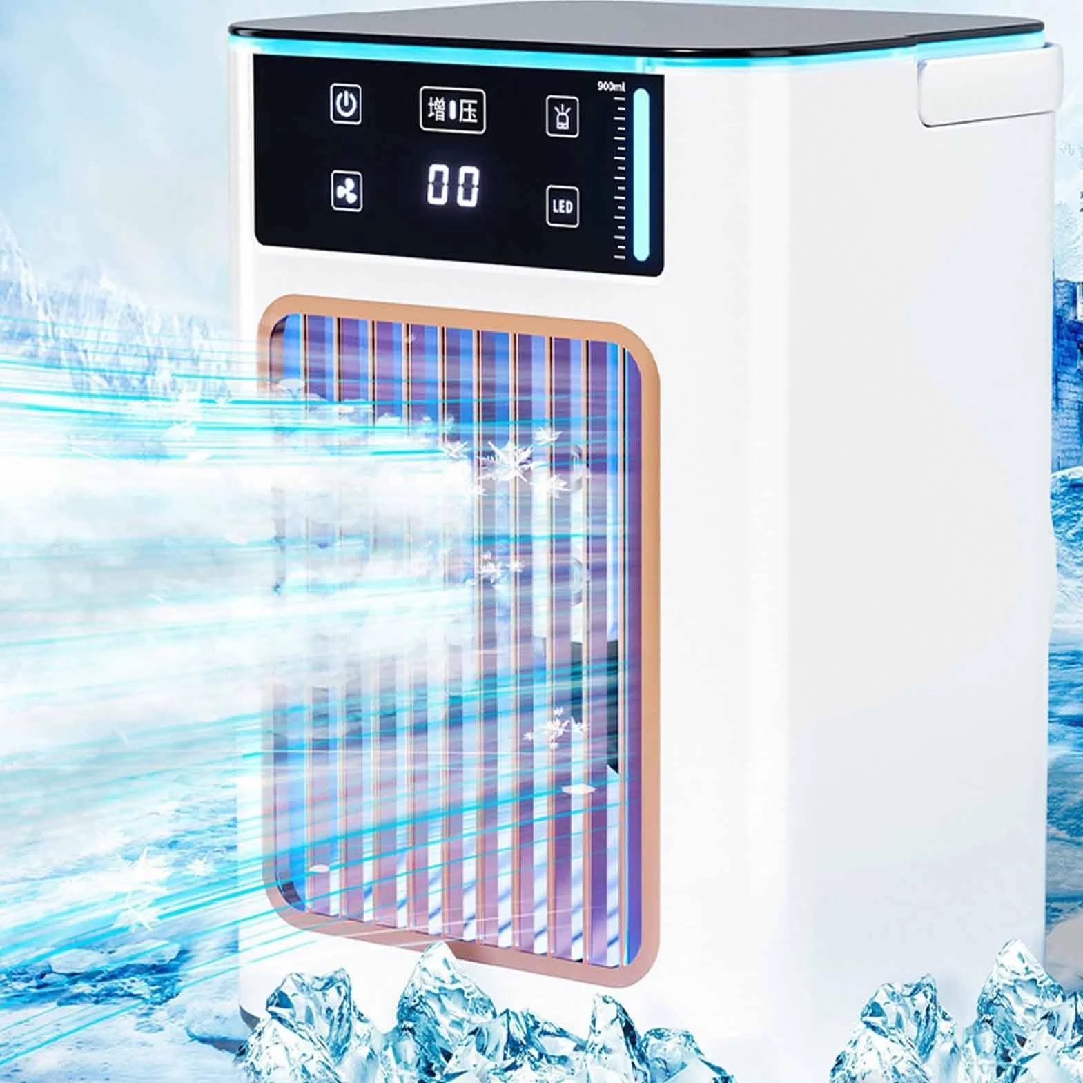 Ventilador Personal Portátil 3-Velocidades | Ventiladores Enfriadores Que Soplan Aire Frío Para Verano Interior Hogar Oficina Dormitorio Escritorio Residencia Viaje