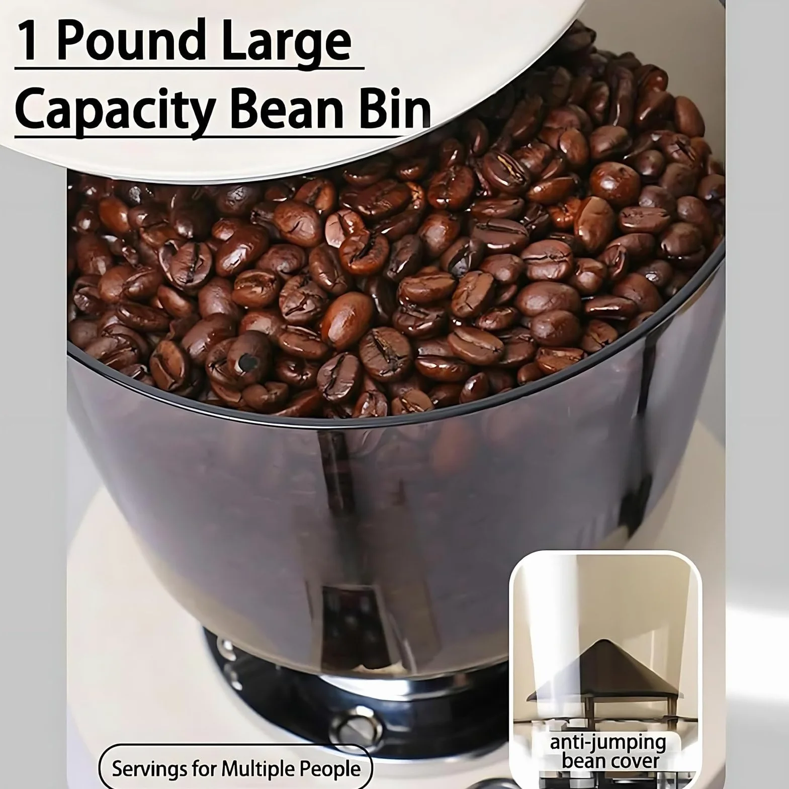 Molinillo De Café Profesional: Molinillo De Café Expreso De Muelas Planas De 64 Mm De Calidad Comercial Con 9 Ajustes De Precisión, Portafiltros, Para Molienda Regular Y Cuantitativa Ajustable Black