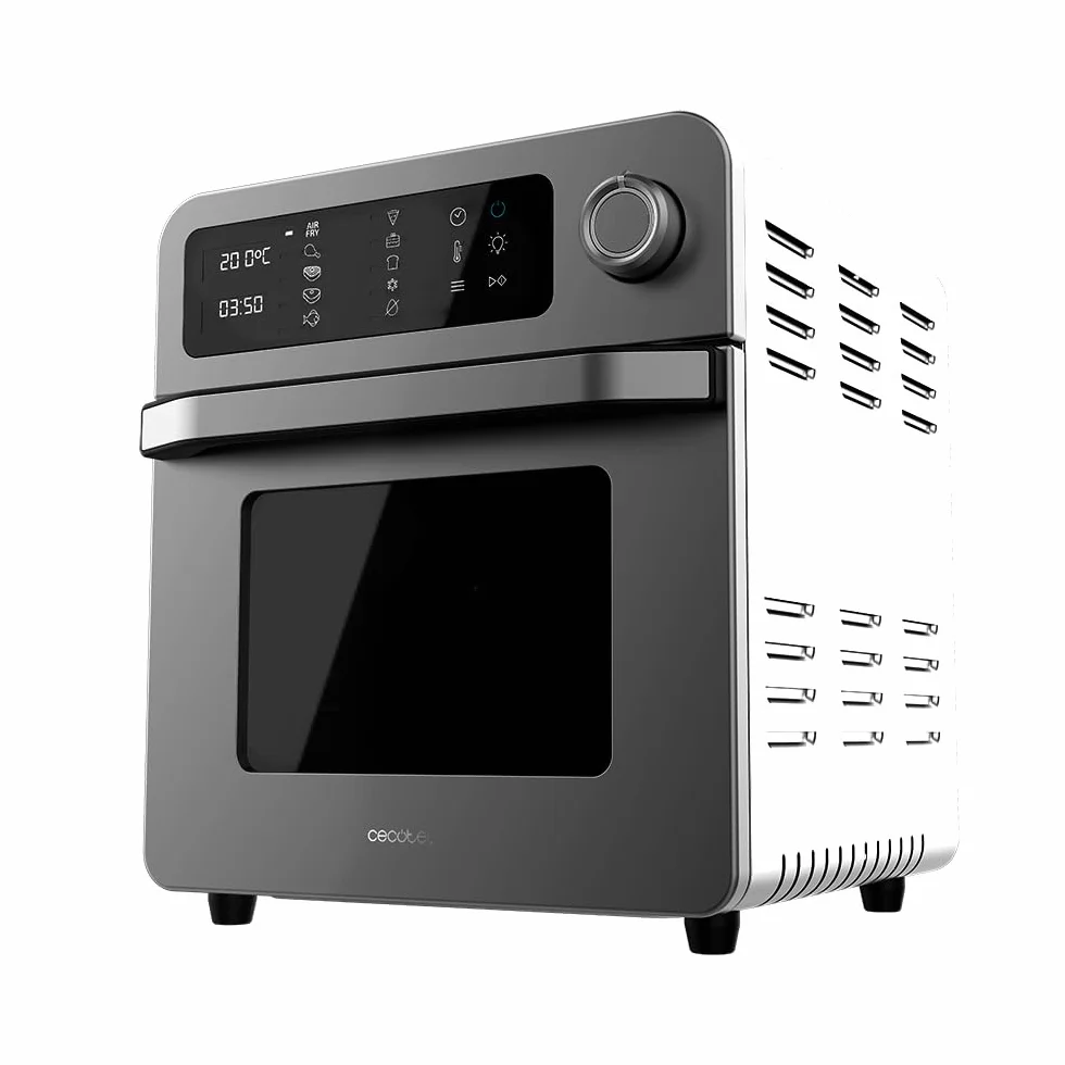 Cecotec Horno Freidora Bake&Fry 1500 Touch. 15 Litros, 1700 W, Resultados más sanos, Pantalla táctil, 10 Menús predeterminados, Acero inoxidable, 60-230 º, Kit de Accesorios