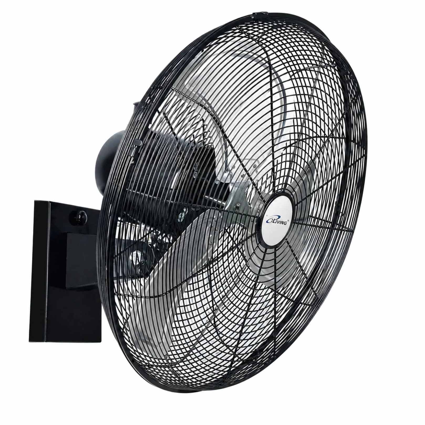 iLiving Ventilador de pared oscilante de alta velocidad para exteriores de 20 pulgadas con motor resistente a la intemperie de 4750 CFM, ajuste de velocidad variable para taller, garaje, patios