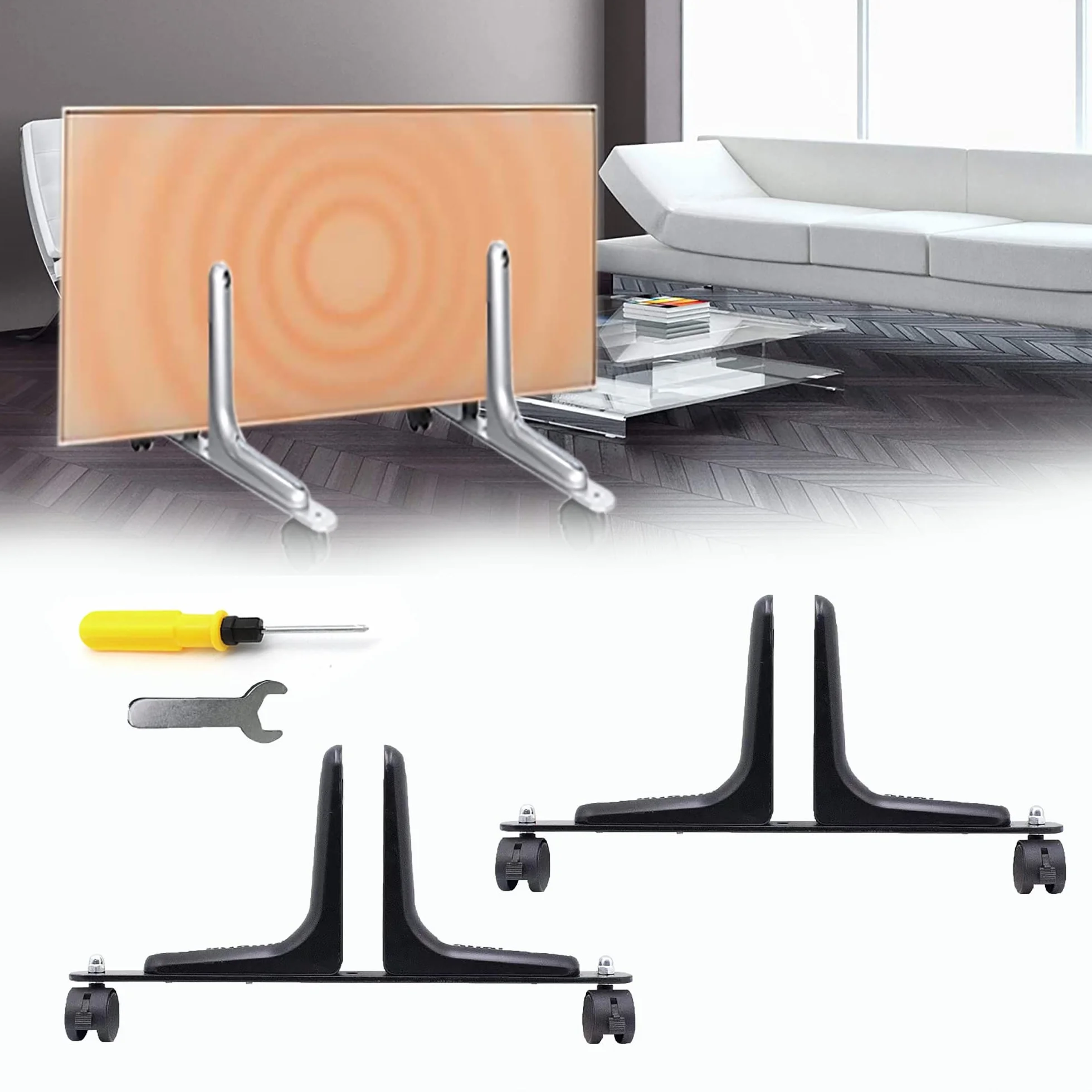 Generisch Dispositivo de calefacción por infrarrojos, patas universales para calefacción por infrarrojos, capacidad de carga de hasta 20 kg, compatible con diferentes modelos