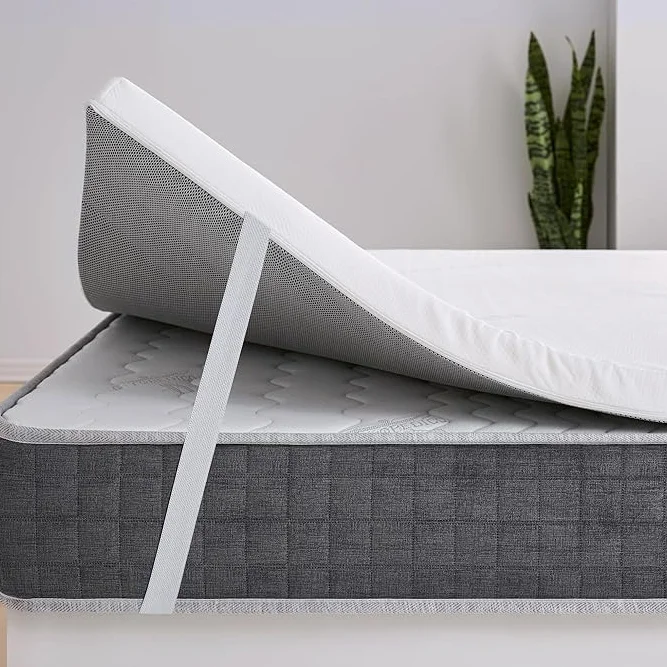 Topper 90x200 Cubre Colchon Desenfundable y Lavable. Núcleo Viscoelastica Máxima Calidad Adaptable, Antialérgico y Transpirable. Firmeza Media. Fabricación Propia. Altura 5 cm Moncel ErossConfort