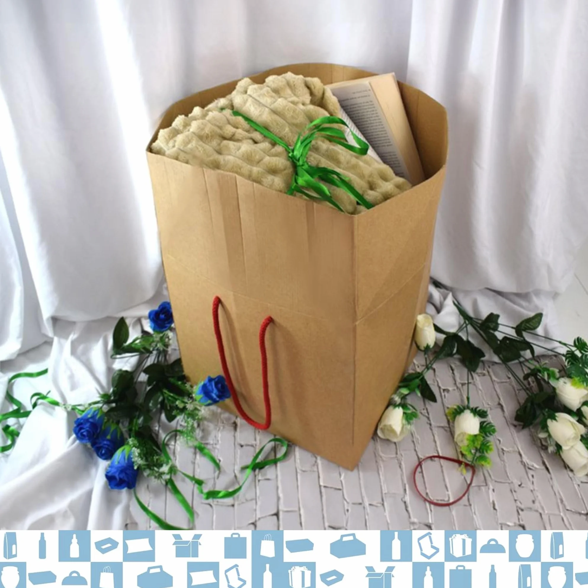 Cajas Regalo Cubo 300x300x300mm (Pack 25) - Caja para regalos, cesta, envios, tienda - Marrón