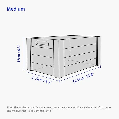 Cajas de madera para almacenamiento debajo de la cama, caja de regalo grande y cesta de juguetes para perros, ideal para Nochebuena y cestas de regalo