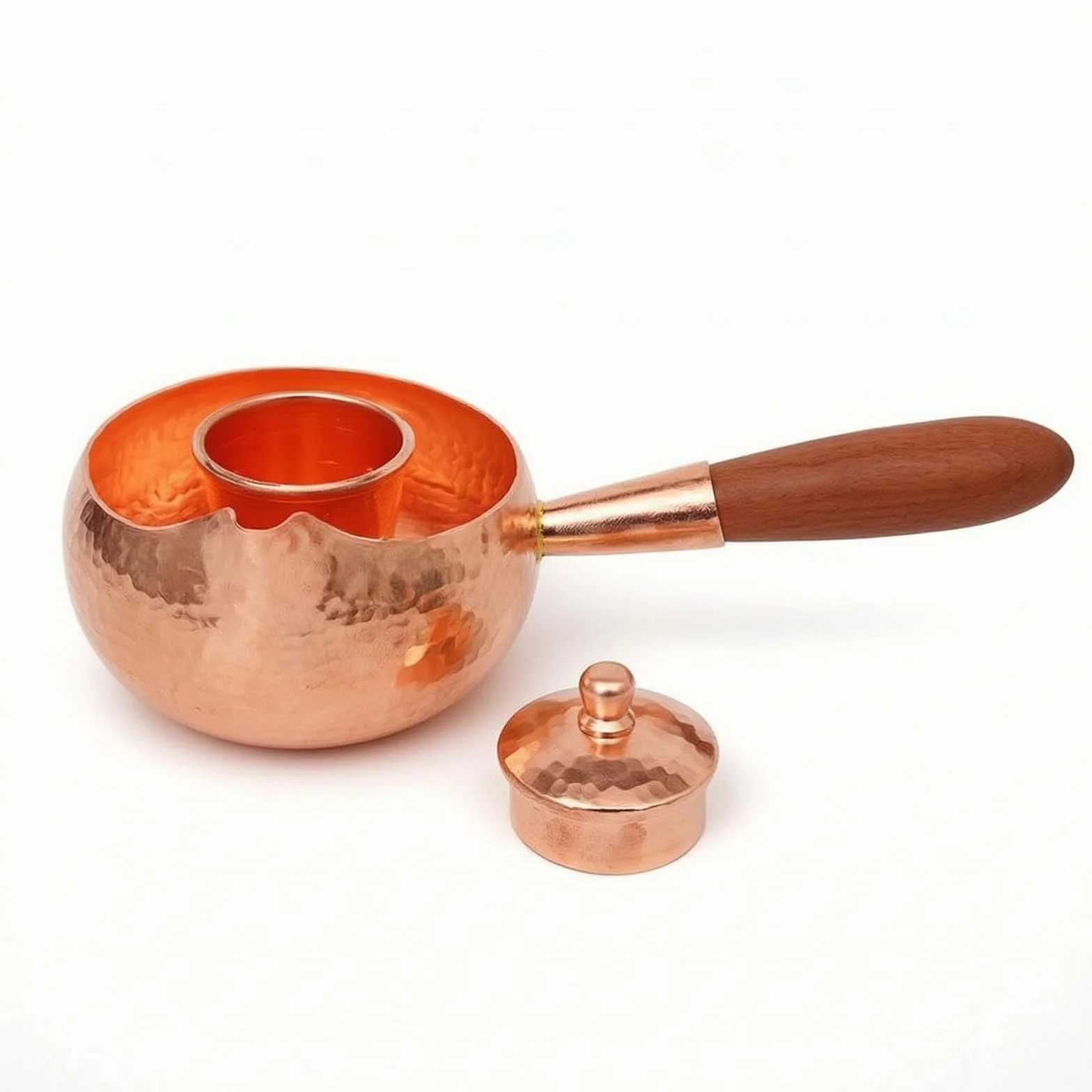 Tetera con Colador Integrado Martillada Tetera Cobre Cómodo Vajilla para Aficionados Al Té