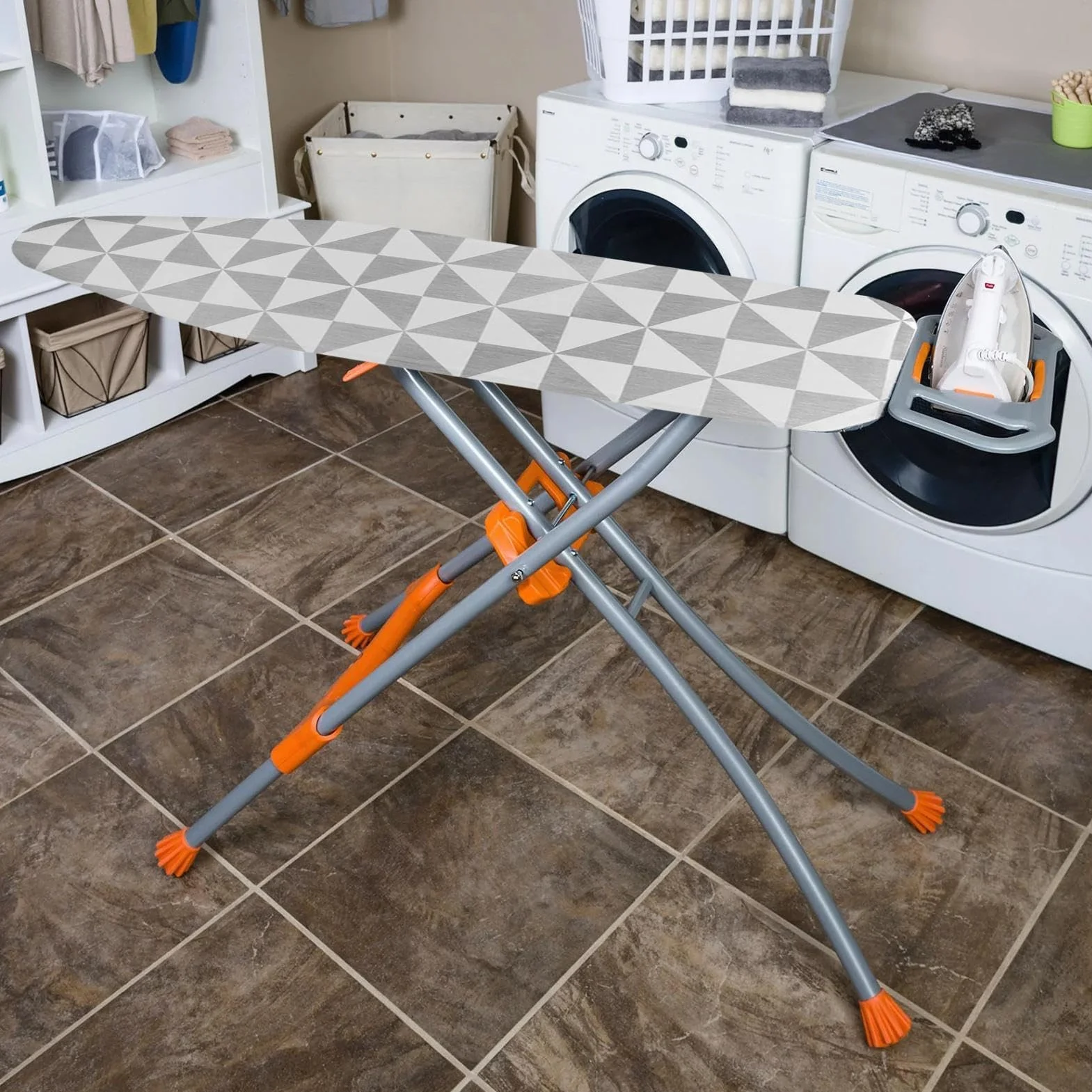 Funda para tabla de planchar, algodón, borde elástico, resistente a las manchas, resistente a las quemaduras, lavable, funda de almohadilla de planchado para mesa de planchar