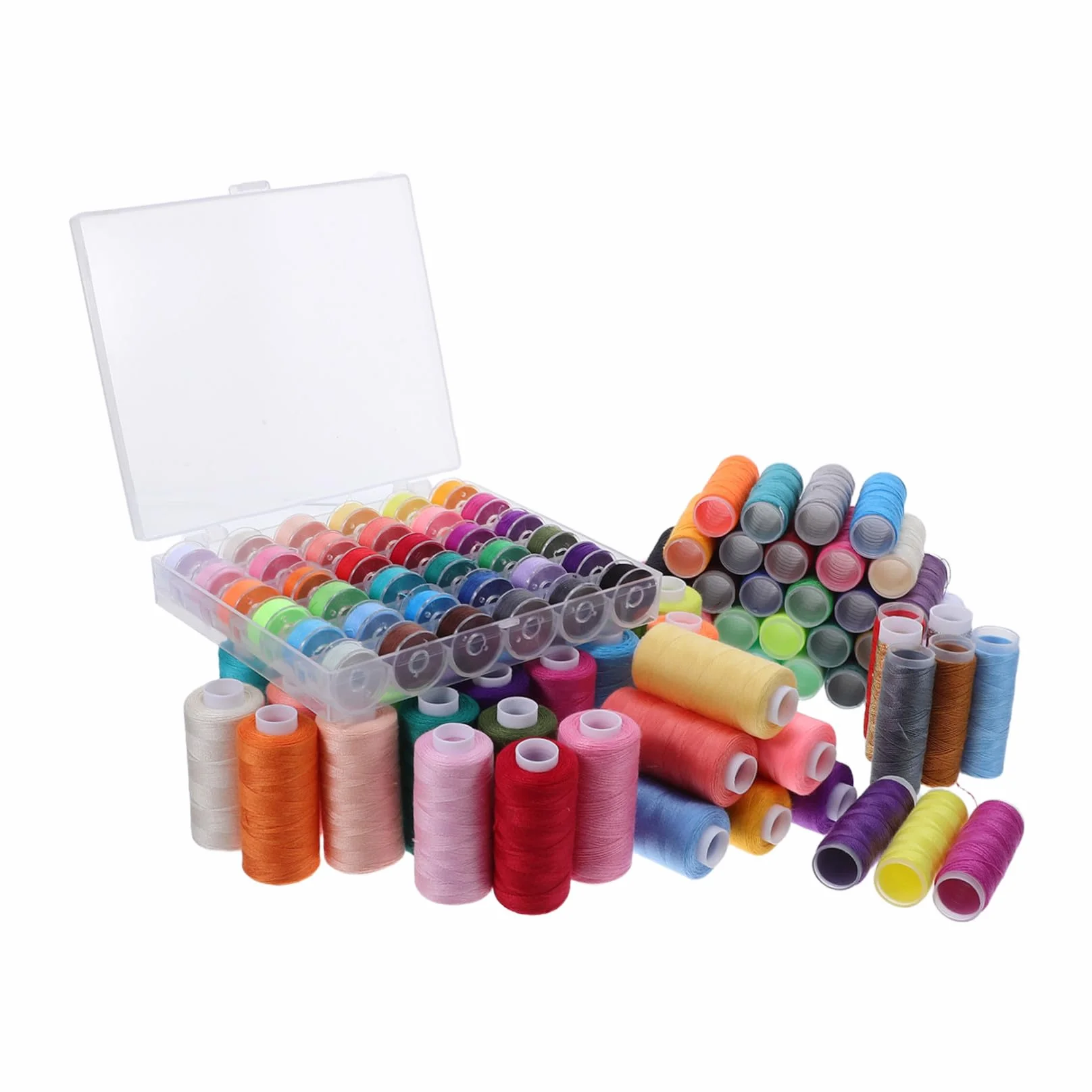 Kit de Hilo de Coser de 111 Piezas con 39 Colores de Hilo para Máquina de Coser y 36 Bobinas de Poliéster con Portabobinas, Adecuado para Reparaciones Hogar