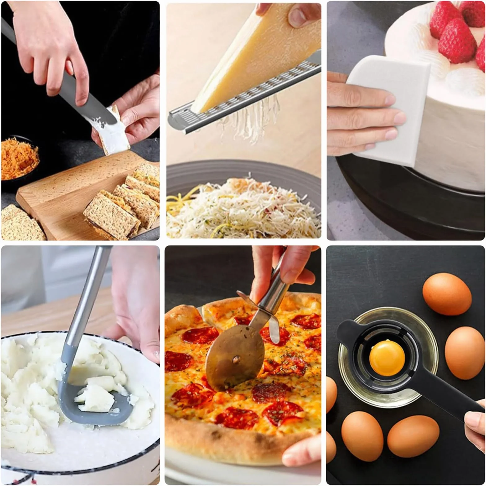Juego de utensilios de cocina, juego de utensilios de cocina de silicona, espátula y cuchara, utensilios de cocina antiadherentes y resistentes al calor con mango de acero inoxidable, 44 piezas,