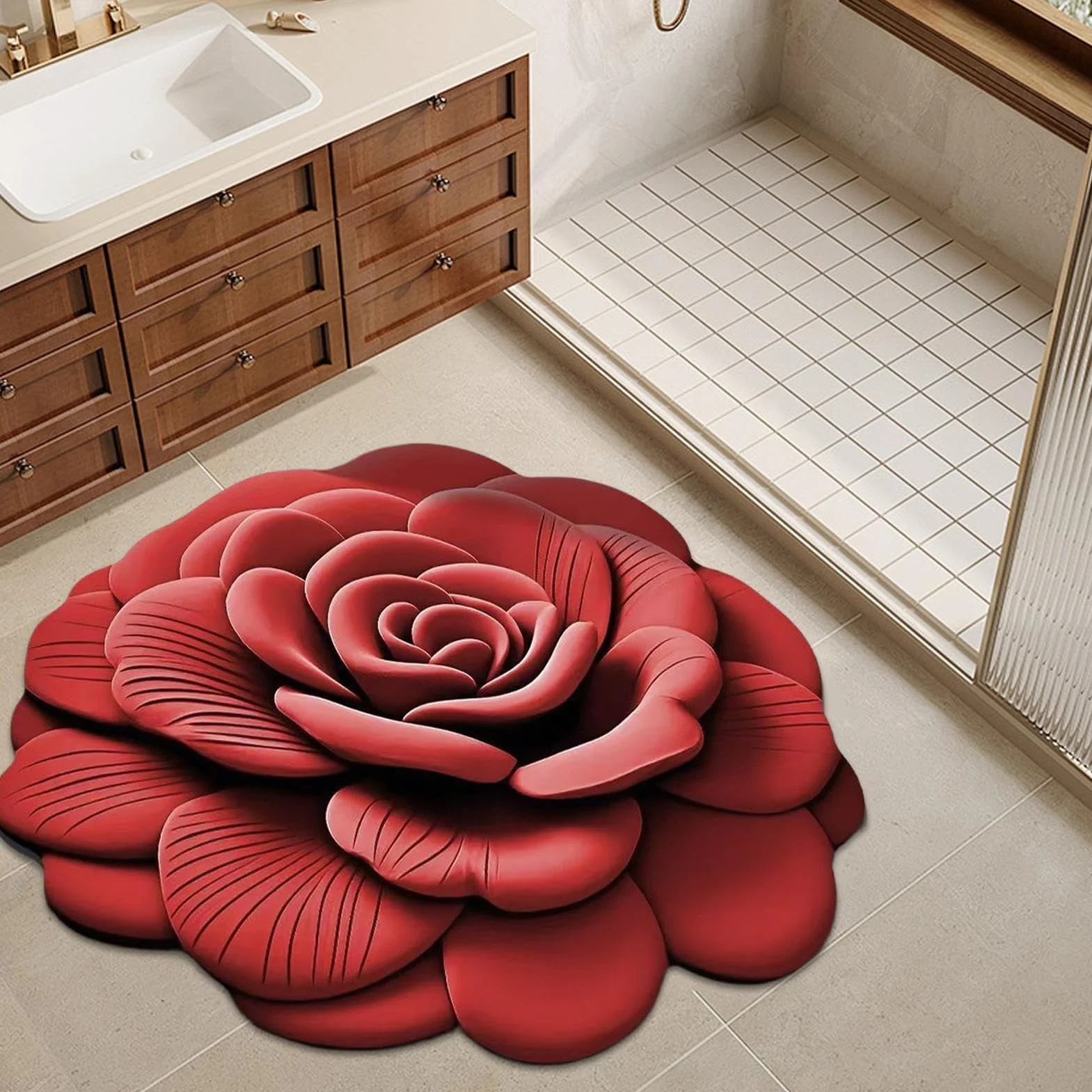 Alfombra De Baño Antideslizante De Felpa Suave Cómodas y de Secado Rápido | Tapete Multiusos para Entradas Pasillos y Salón