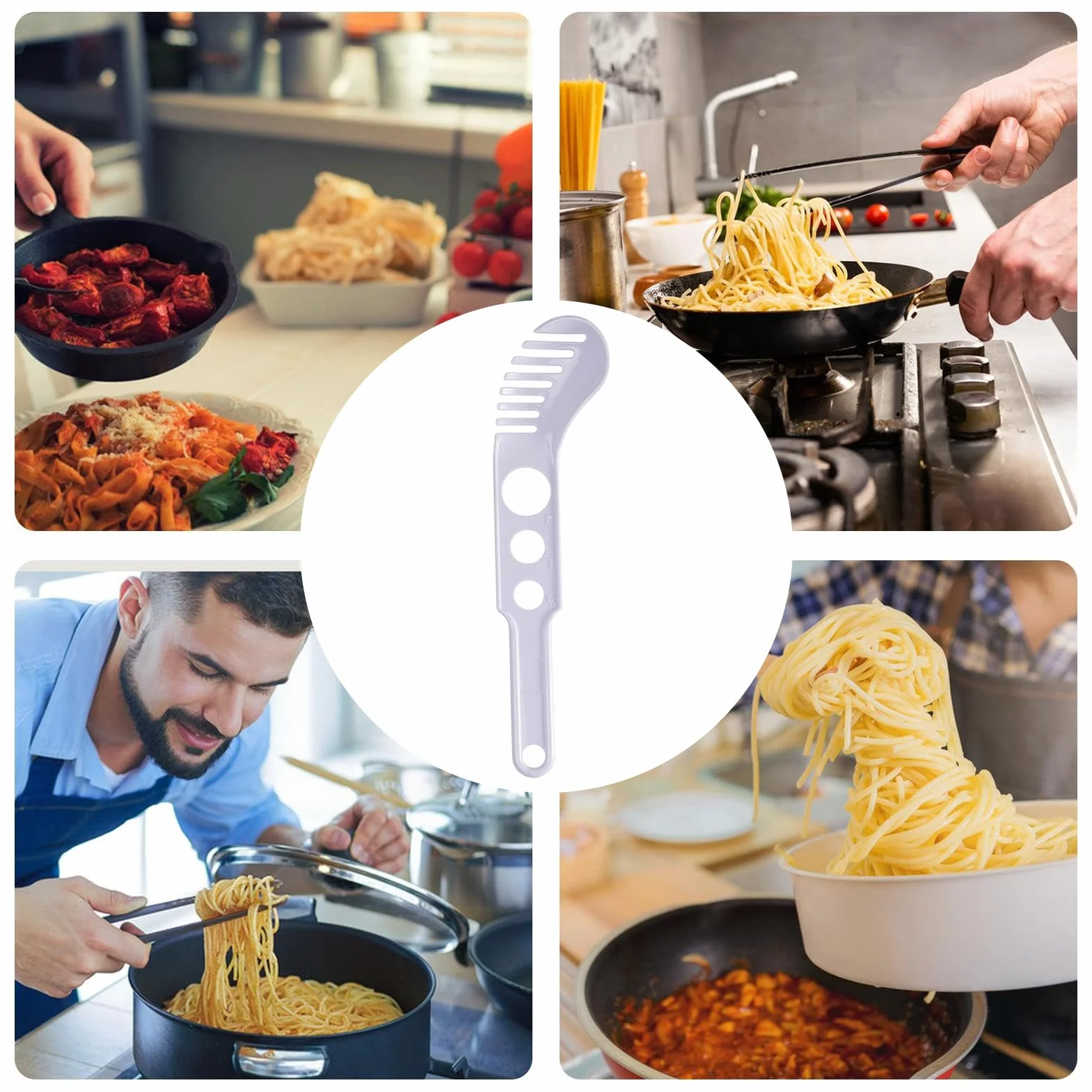 Medidor de Espaguetis Multifuncional 8x31.2 cm Utensilio de Cocina