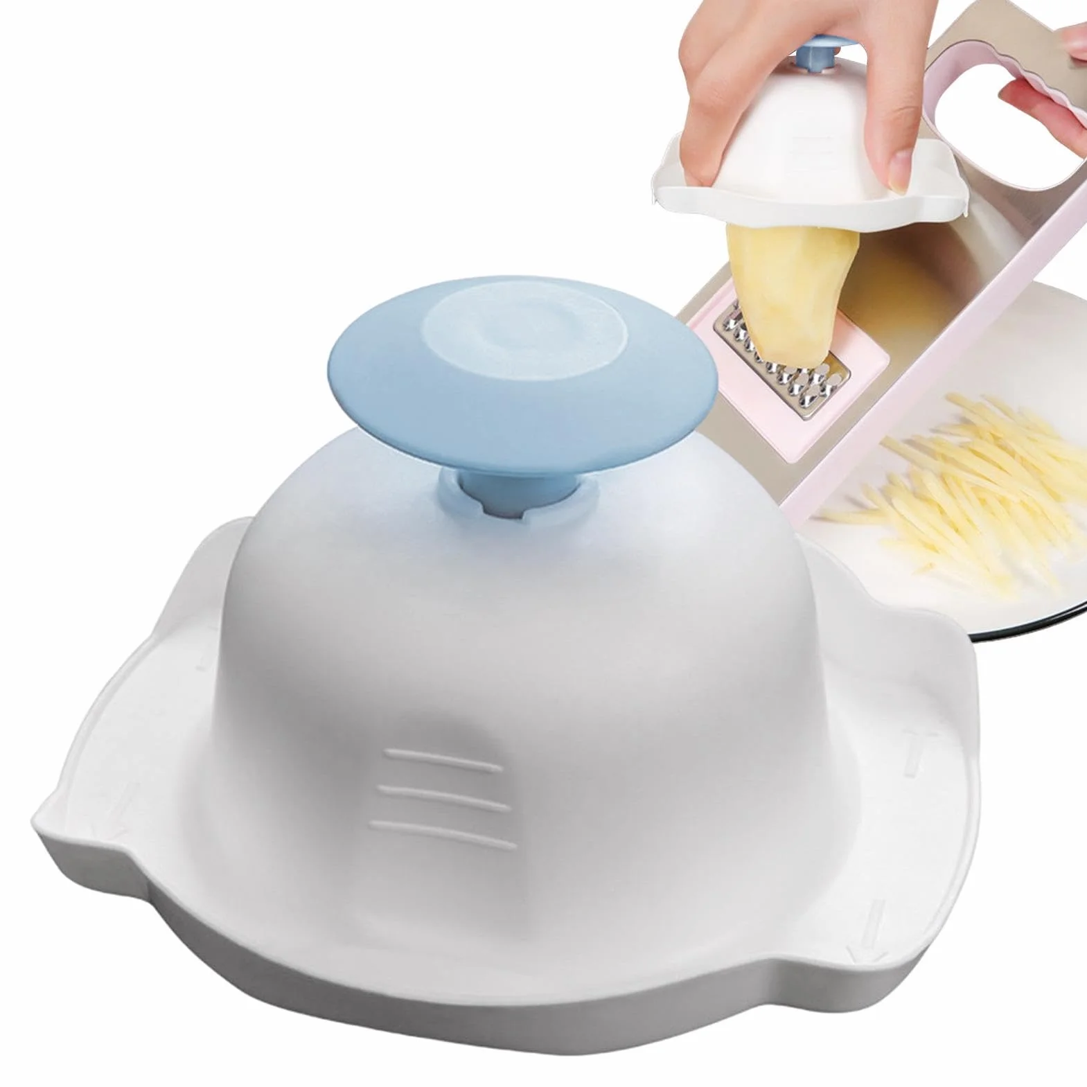 Protector de dedos para cortador de verduras, soporte de seguridad para mandolina