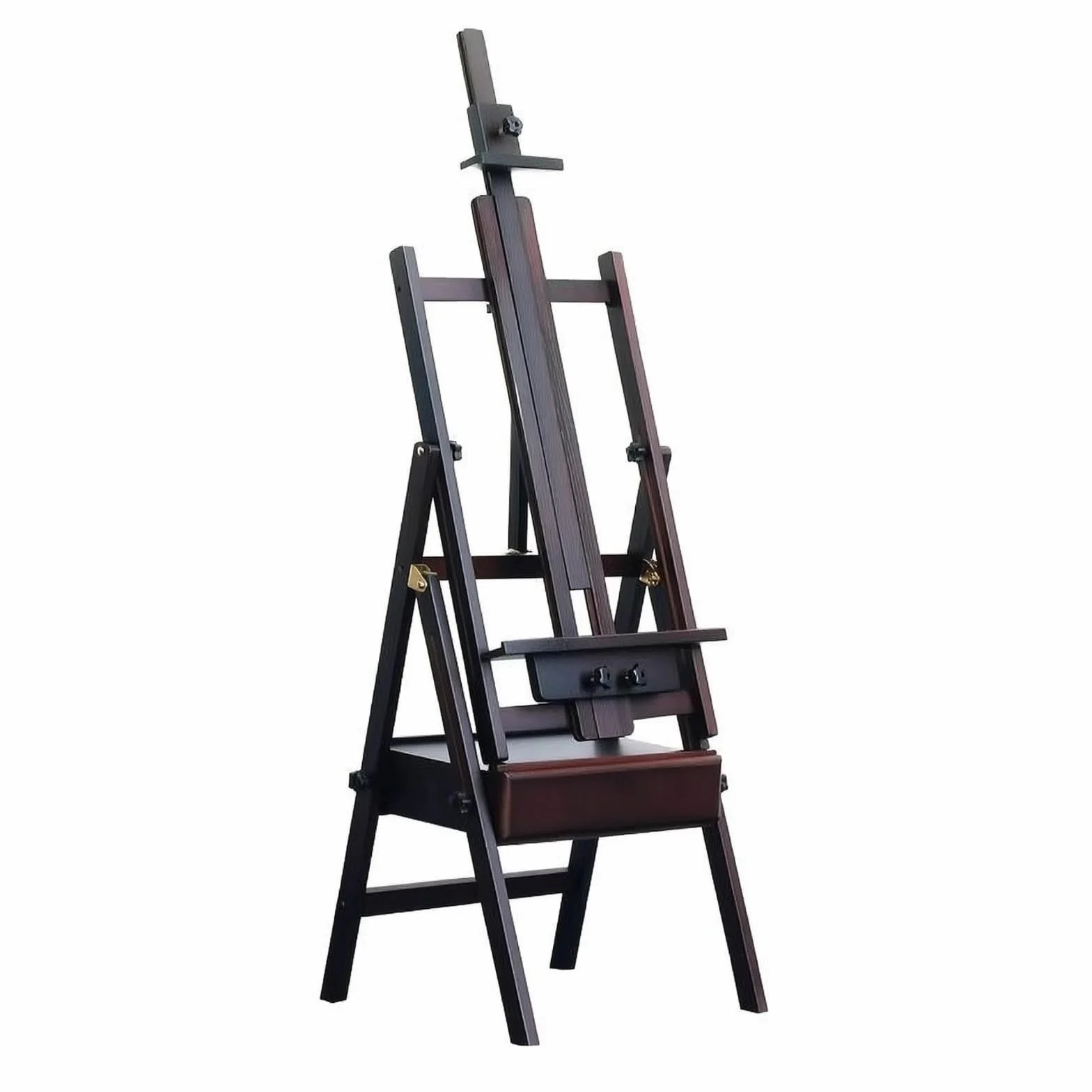 TISHITA Caballete de Dibujo Infantil Caballete Plegable Atril de Pintura Soporte Regulable Caballete con Cajón Integrado Estructura de Adecuado para Artística, Nogal Negro, Caballete Con Cajón