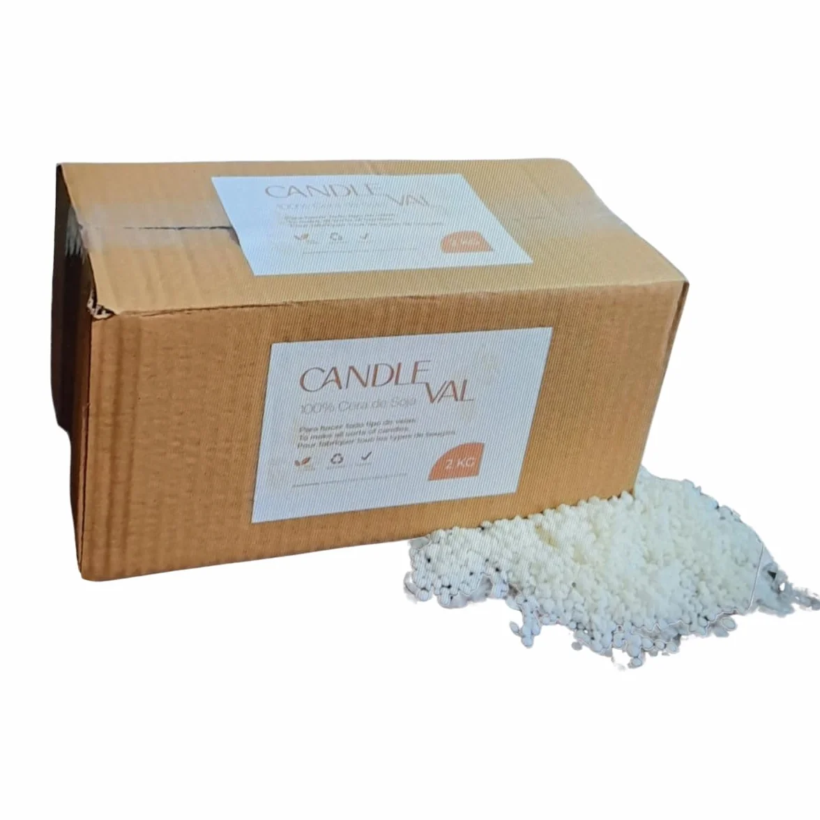 Cera de Soja BPF 48, 5 KG | Bajo Punto de Fusión, Pequeñas perlas Para Velas en vasos