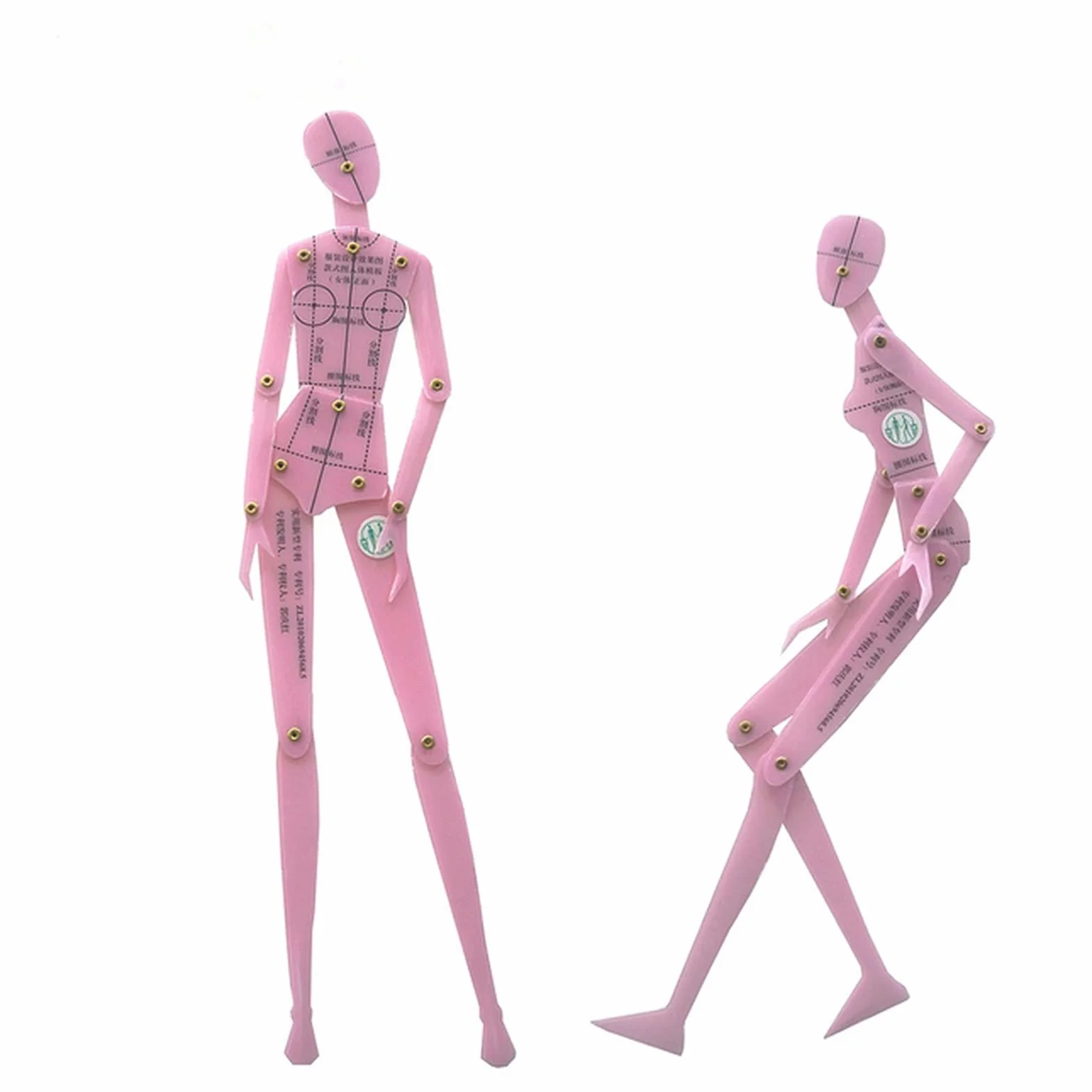 Diseño de prendas de moda del cuerpo humano, plantilla de dibujo a mano dinámico, regla, conjunto de estilos de dibujo con efectos for mujeres,Reglas