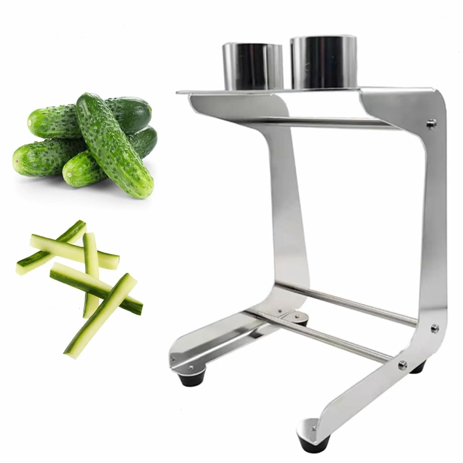 Soporte para cortar pepino, cortador de zanahoria portátil, 10 rebanadas/min, diámetro de corte de 45 mm para ensalada, cocina, sushi, preparación de comidas