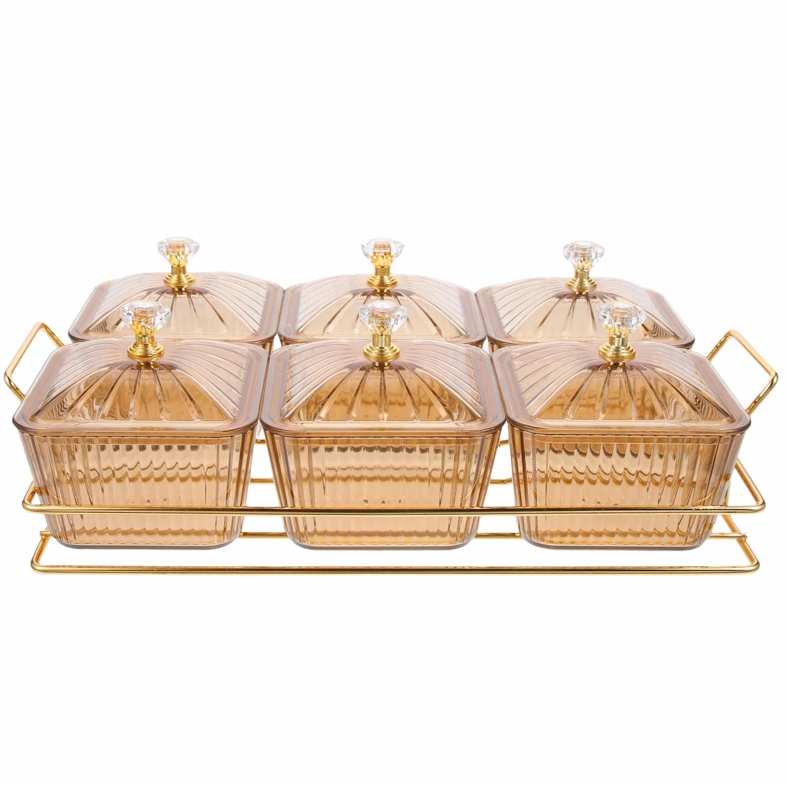 Bandeja para Aperitivos Decorativa con Diseño Moderno de Hierro Dorado 1 Set Funcional y Elegante para Servir Snacks en Reuniones y Eventos Reutilizable