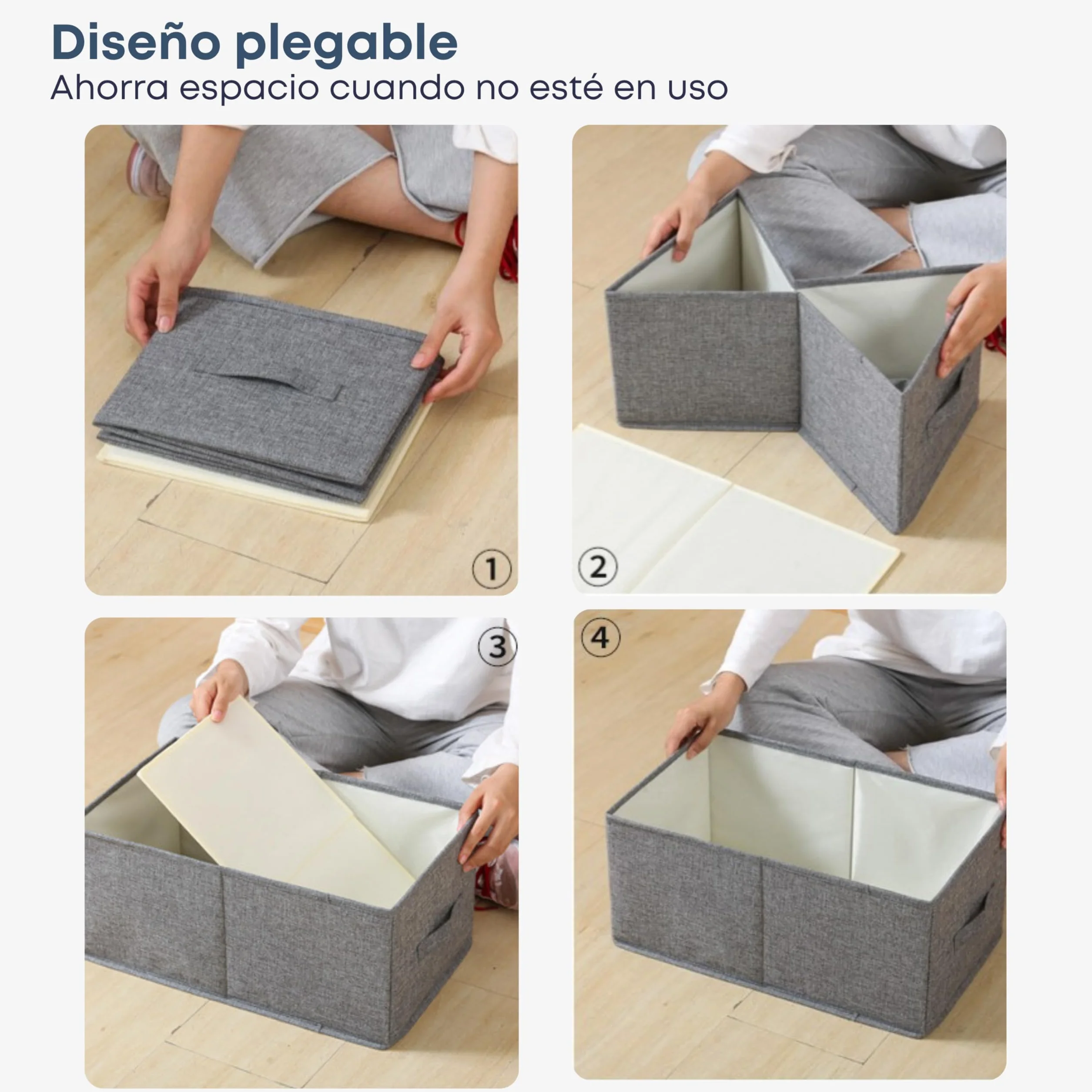 Cajas Organizadoras XL 48x30x20cm Organizador Armario Ropa 3ud