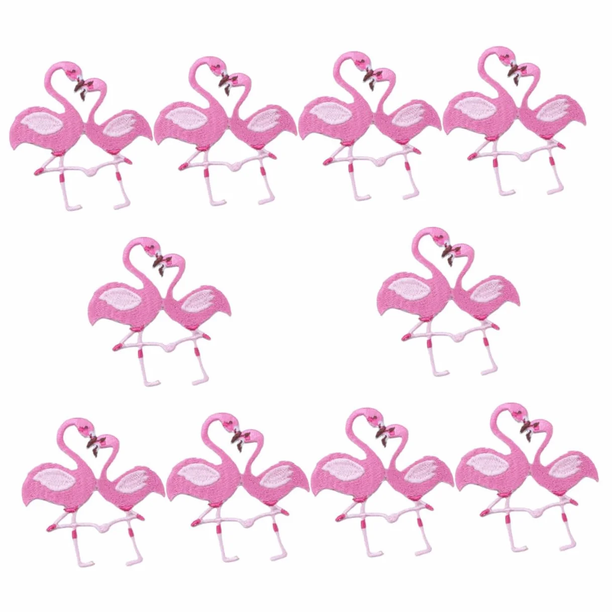 Uonlytech 5 series Parche Bordado Con Diseño De Dibujos Animados Parches Para Ropa Con Agujeros Parche De Flamenco Parche Pequeño Para Planchar Parches Para Ropa Parches 10 piezas x 5