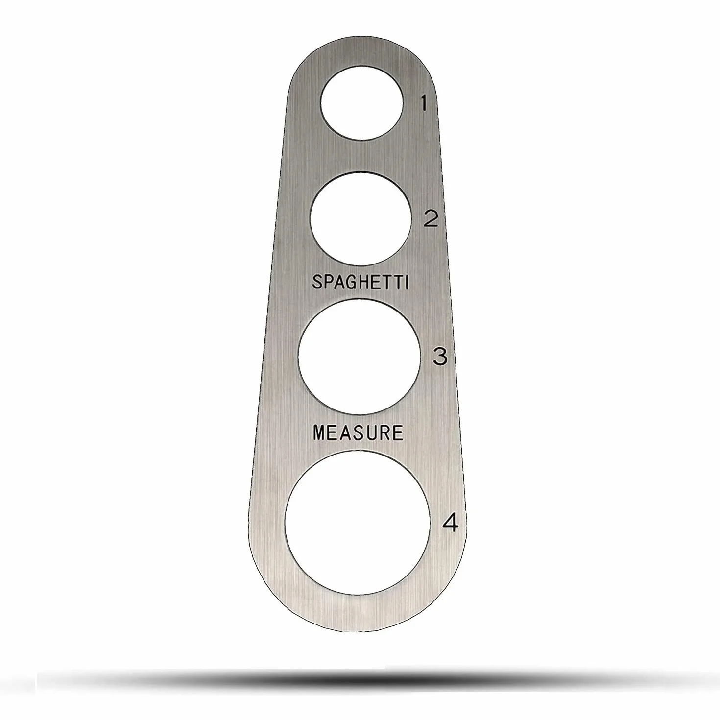 Medidor de espaguetis de acero inoxidable 4 agujeros para 4 porciones