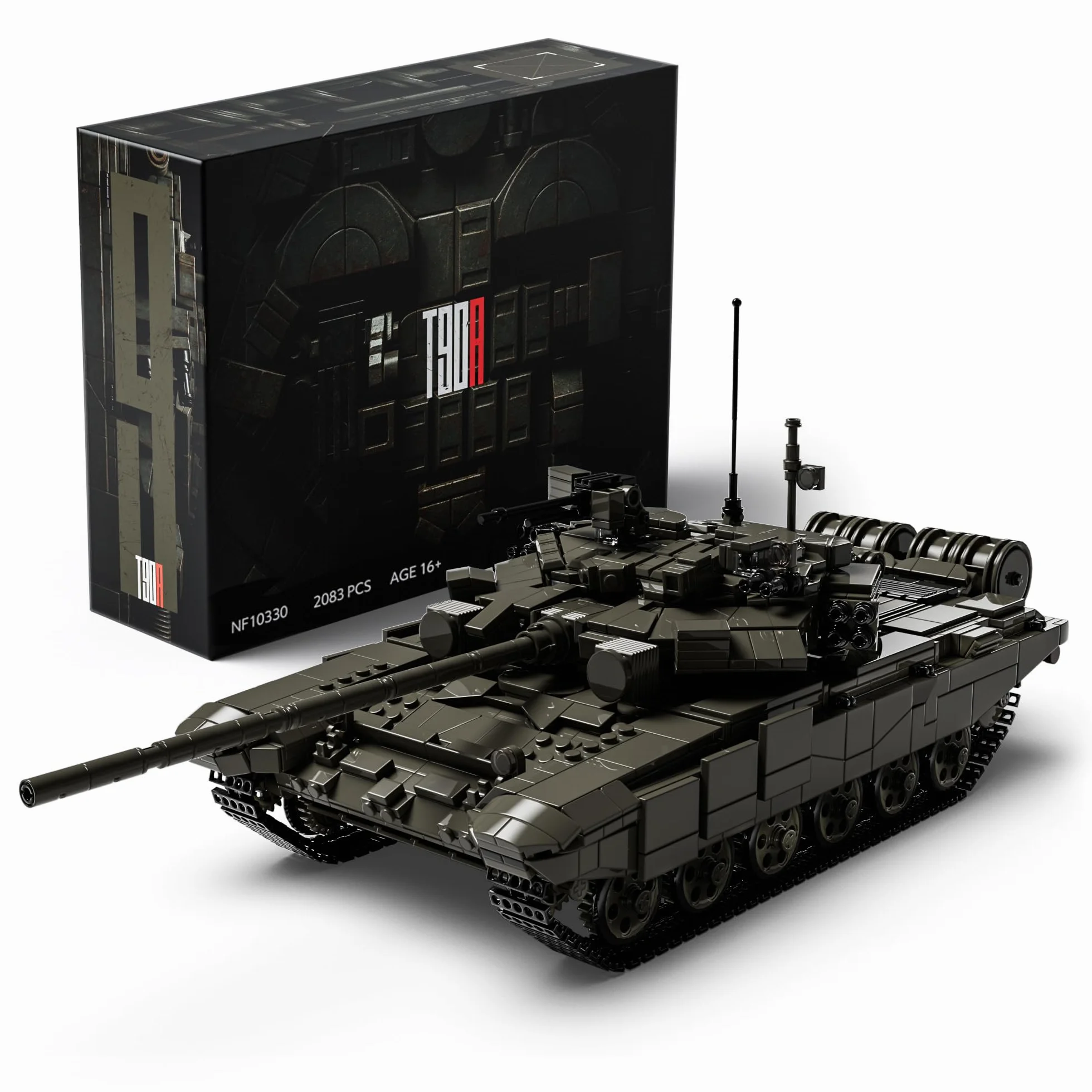 Nifeliz T-90A Kit de Construcción de Tanque, Modelo de Tanque Militares para Adultos, Regalo Coleccionable para Adultos Amantes Militares (2083 Piezas, NF10330)