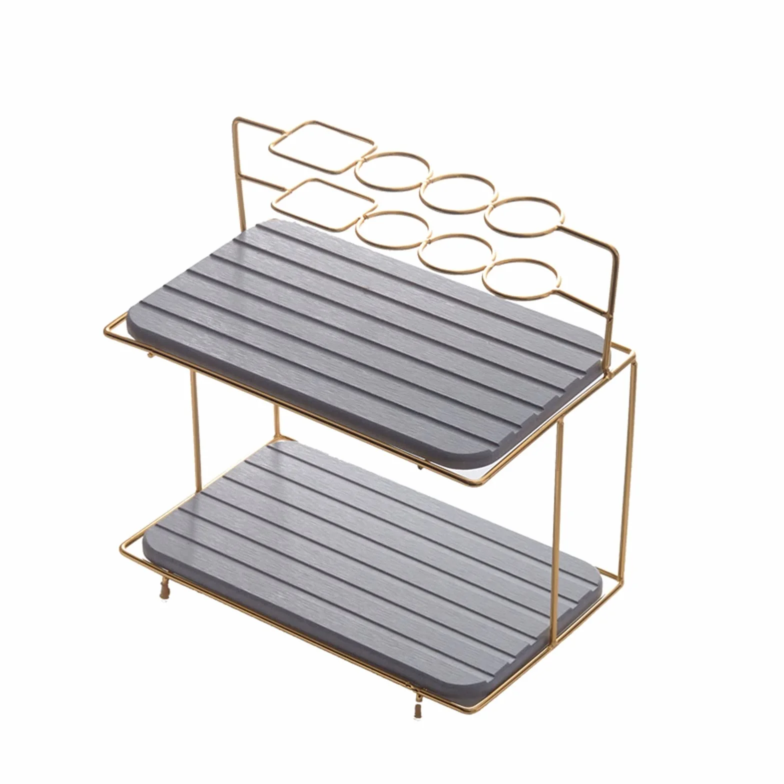 Soporte para Pasta de Dientes Soporte de Cepillo de Dientes de Acero Inoxidable Cepillado Taza de Copa Montado en la Pared Rack de Almacenamiento cosmético Soporte para Pasta de Dientes