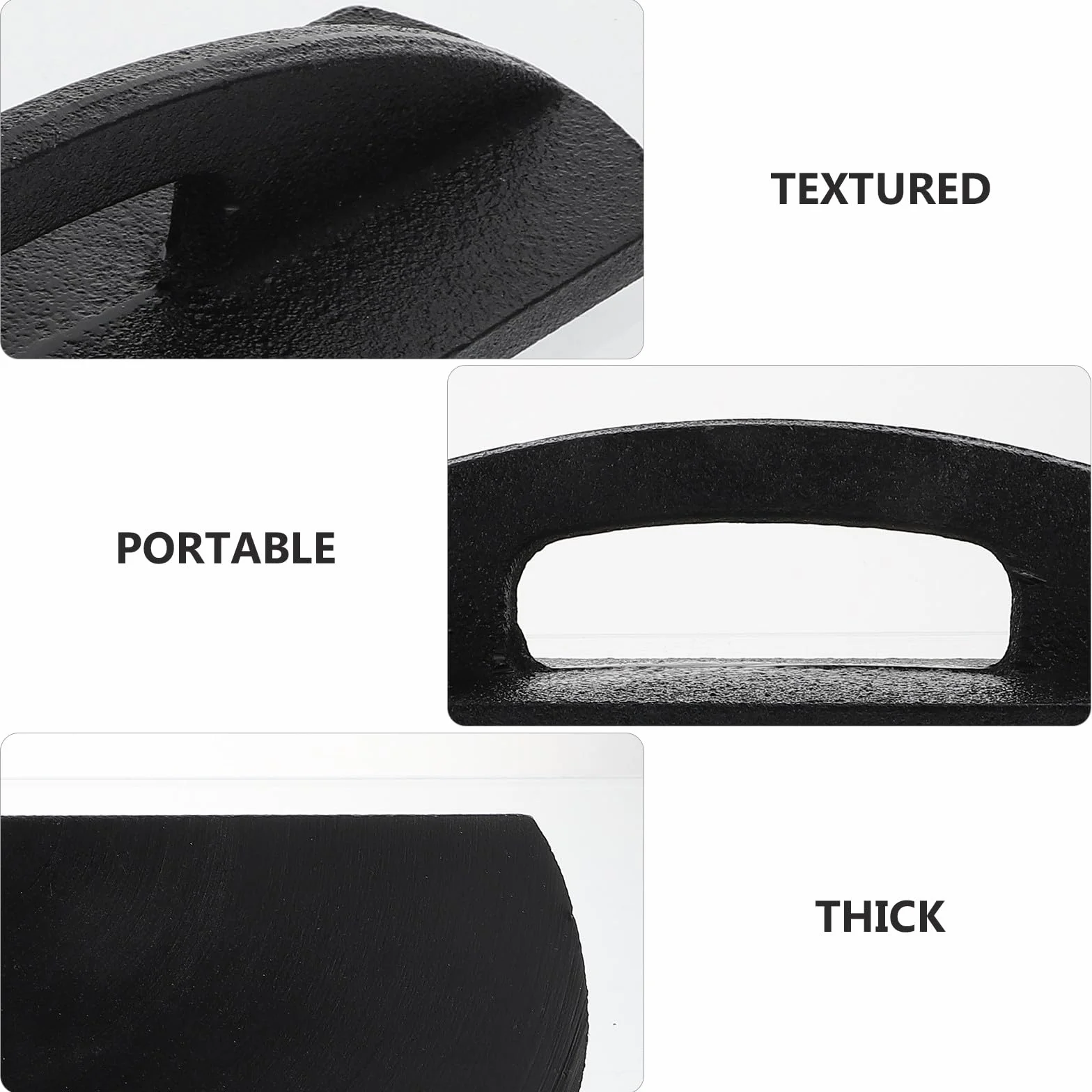 Didiseaon Badajo de Sastre de Hierro Negro para Coser y Acolchado, Herramienta de Fijación de Tela Bordes Redondeados, Suministro de Costura Profesional para Manualidades y Confección