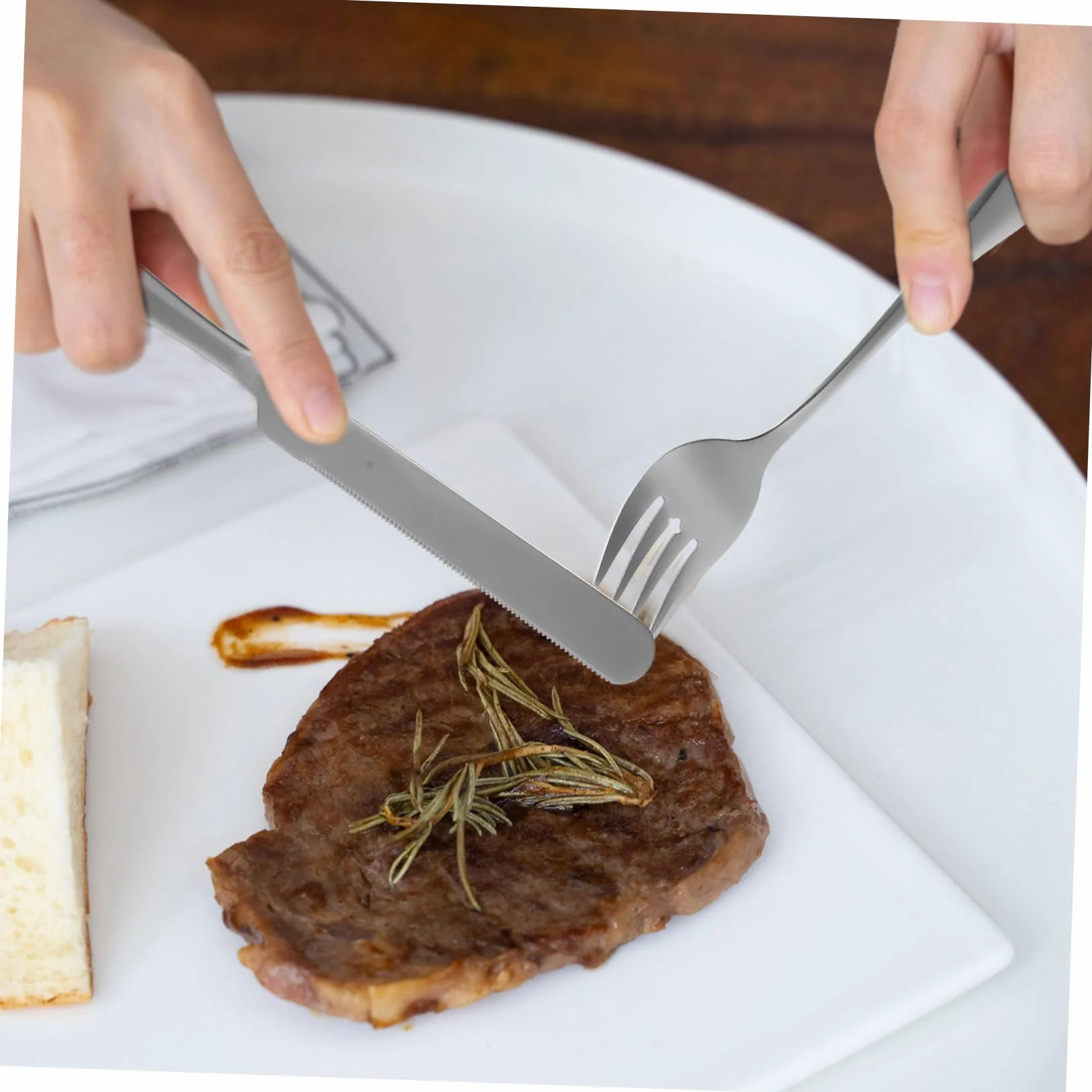 Cabilock Cuchillos para Pastel Utensilios para Servir de Acero Inoxidable de Cortador y Servidor de Pasteles para Postre Tenedor y Cuchara para Banquetes y Uso Diario