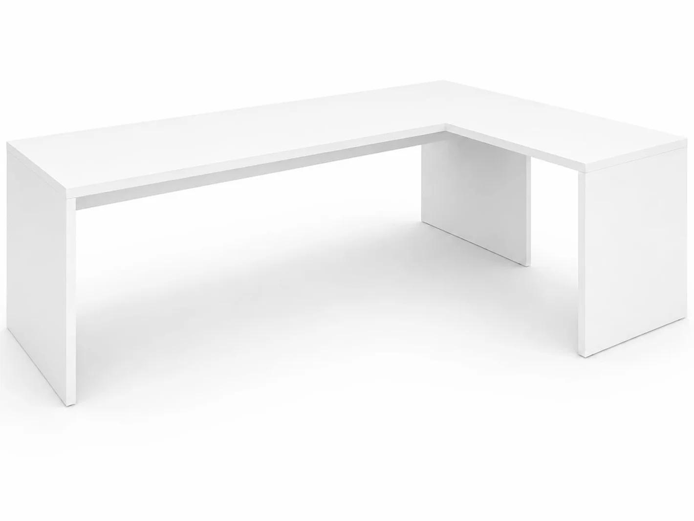 Escritorio Esquinero en L para Oficina y Teletrabajo, Mesa de Ordenador Moderna con ala Derecha, Mesa Ideal para Trabajo, Redacción y Juegos (180x80, White)