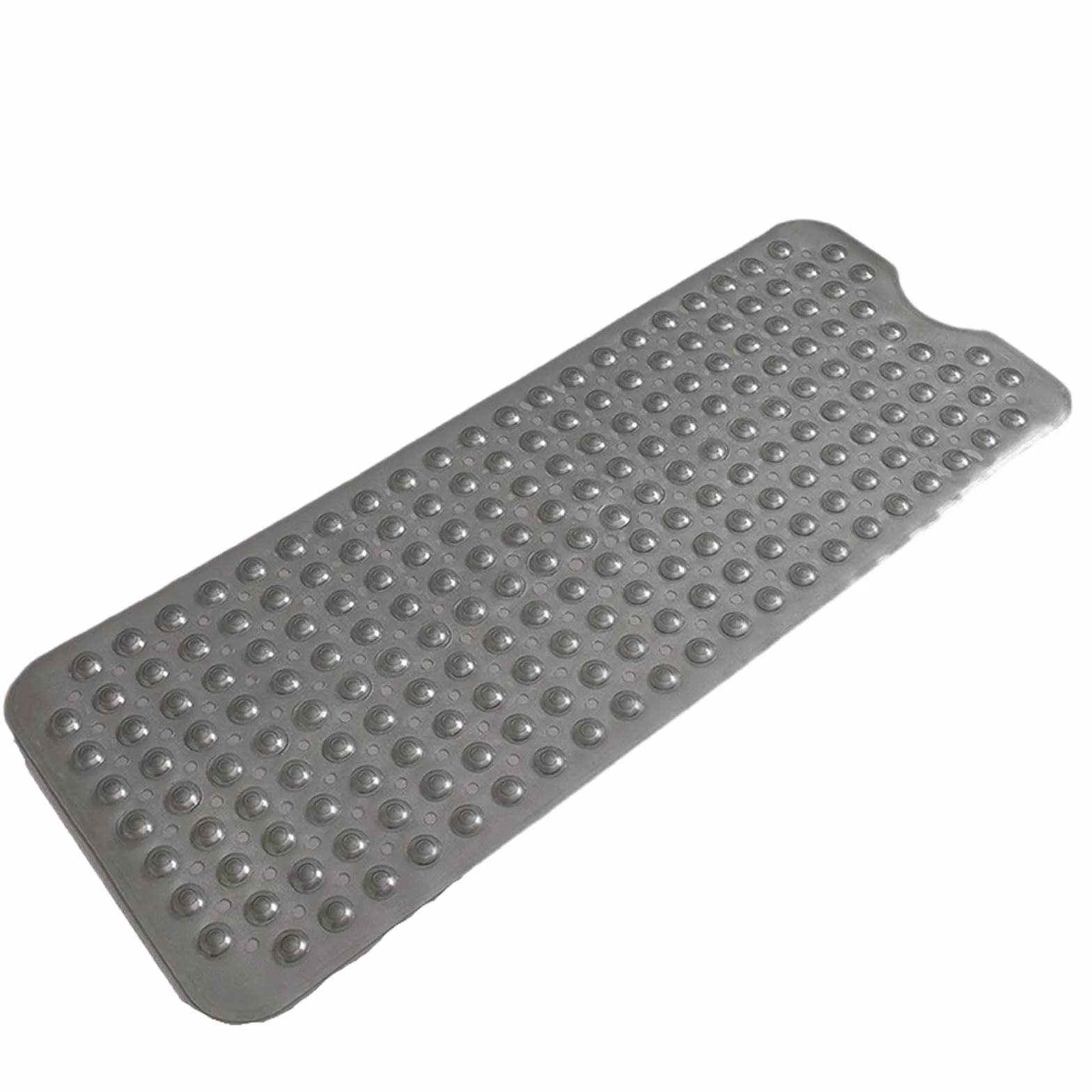 Alfombrilla de Ducha， Alfombra De Baño Antideslizante Confort,Extra Larga,con Orificios Drenaje Y Ventosas,Tacto Suave,Adecuado for Usar En Baños,Duchas,Cocinas(Transparent Gray)