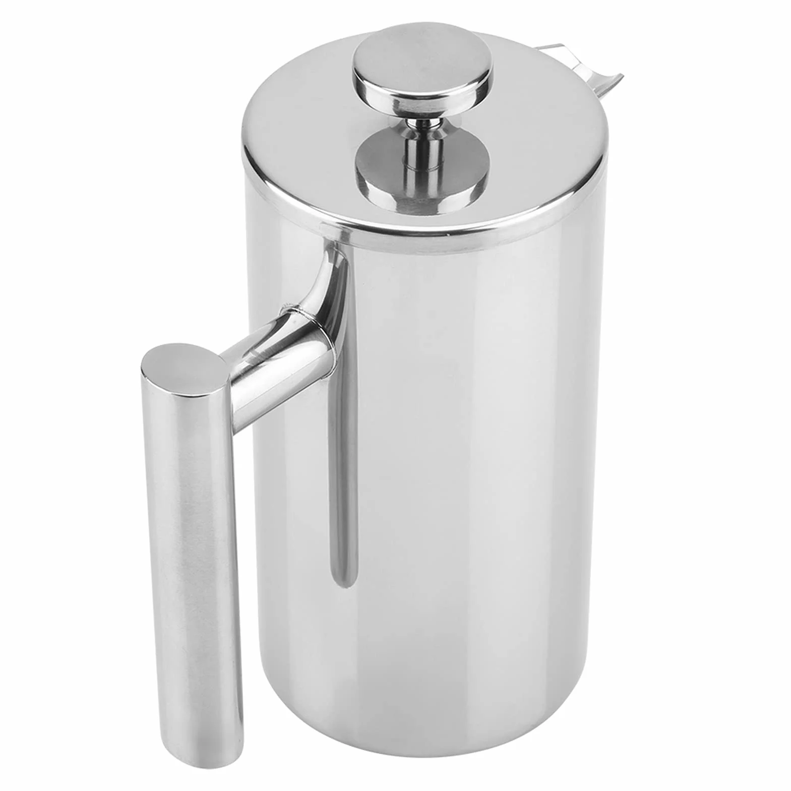 Tyenaza Máquina de Prensa Francesa, Olla de Prensa de café aislada de Acero Inoxidable con Filtro Prensa Francesa para el hogar y el café(800ML)