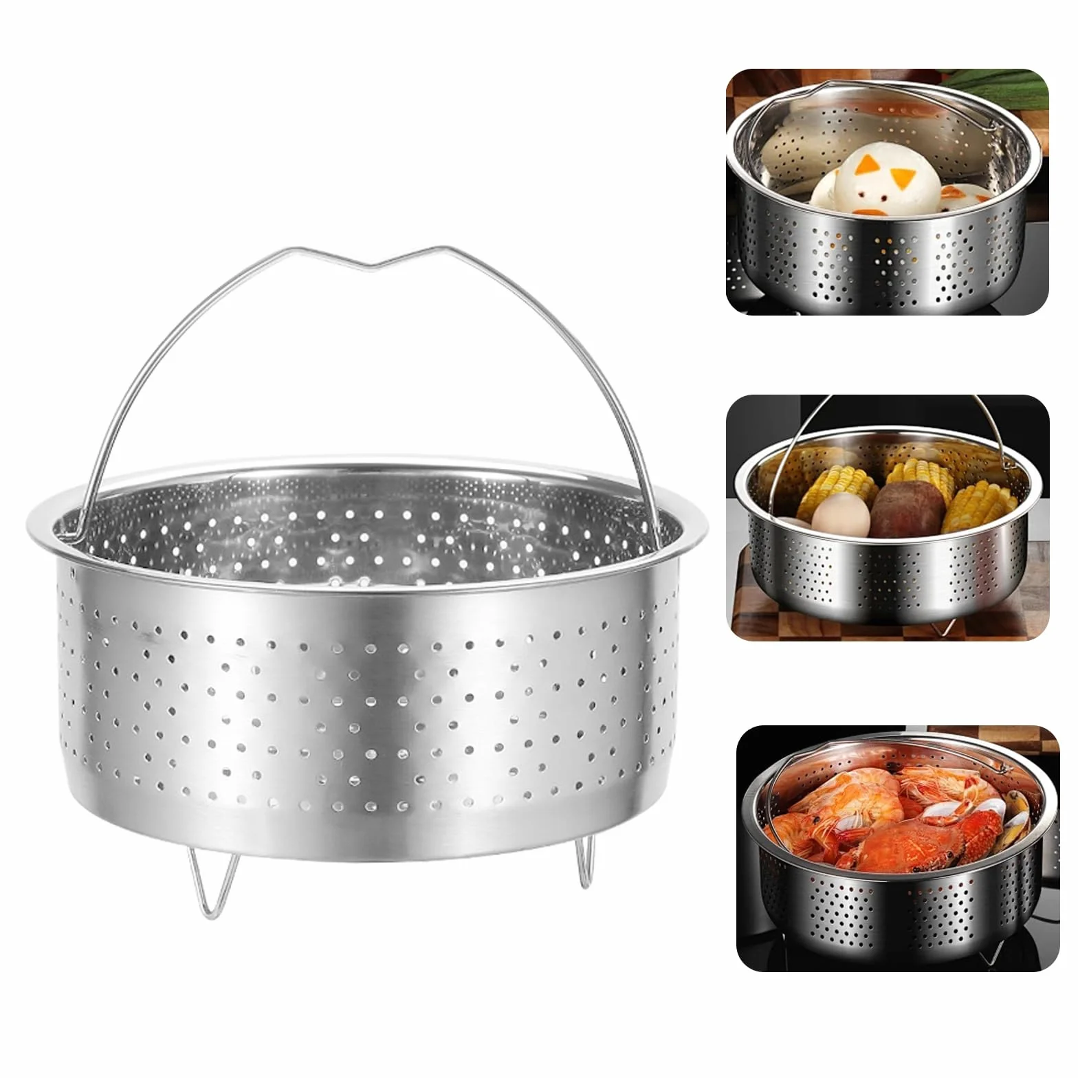 Cesta para cocinar al vapor de acero inoxidable para ollas, verduras y arroz