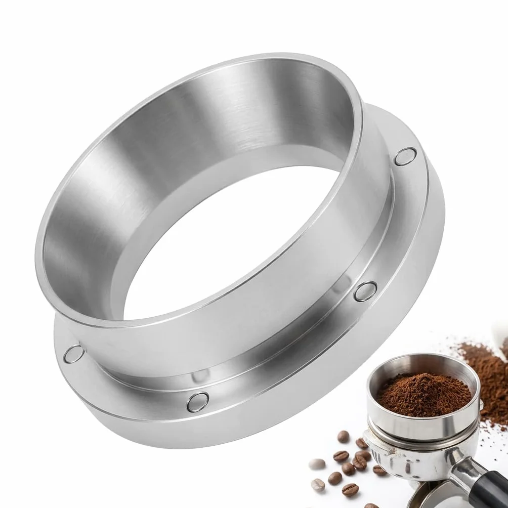 Embudo Dosificador de Café 58mm Magnético Aleación de Aluminio para Portafiltro Espresso Antisalpicaduras