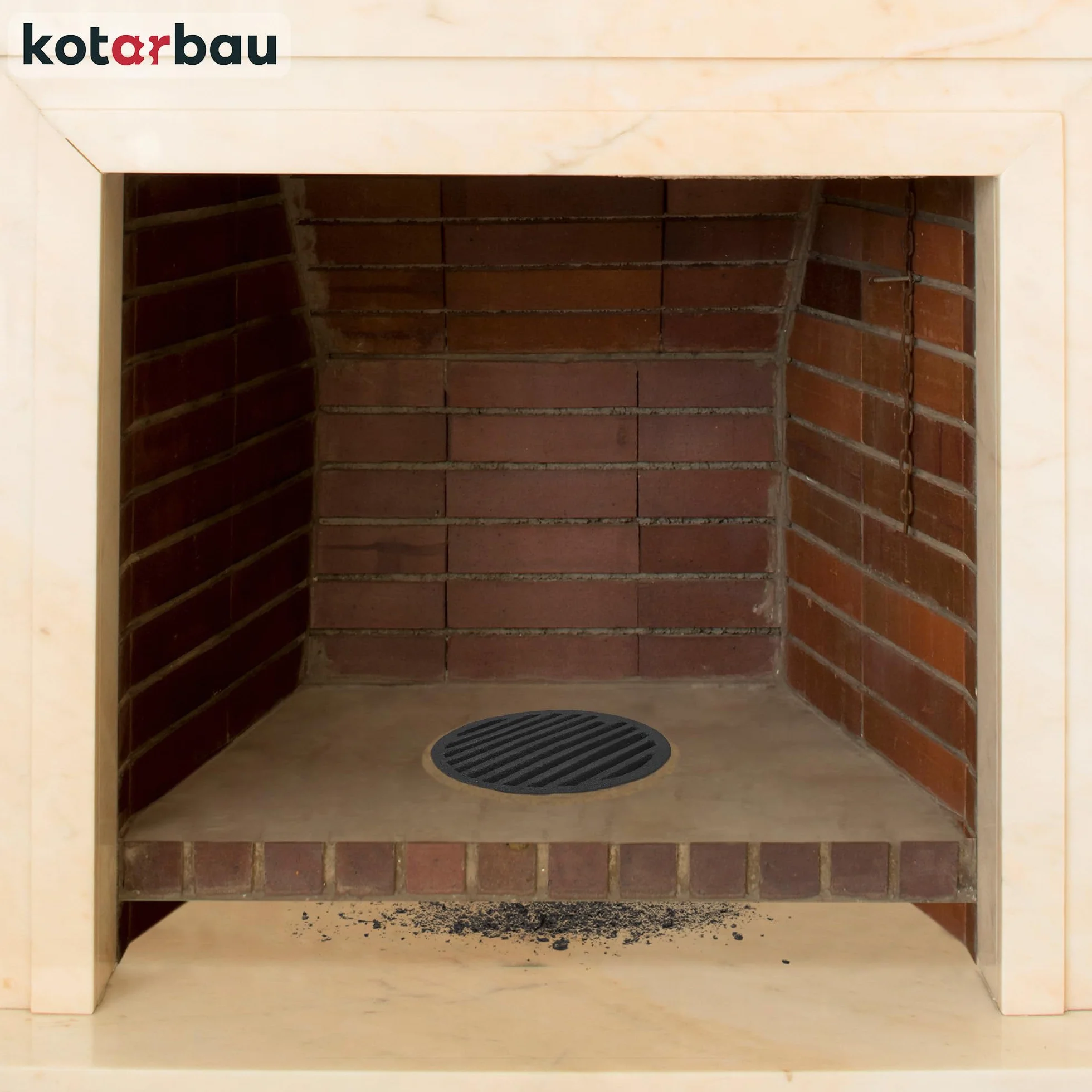 KOTARBAU® - Rejilla de Chimenea de Hierro Fundido (23 cm)
