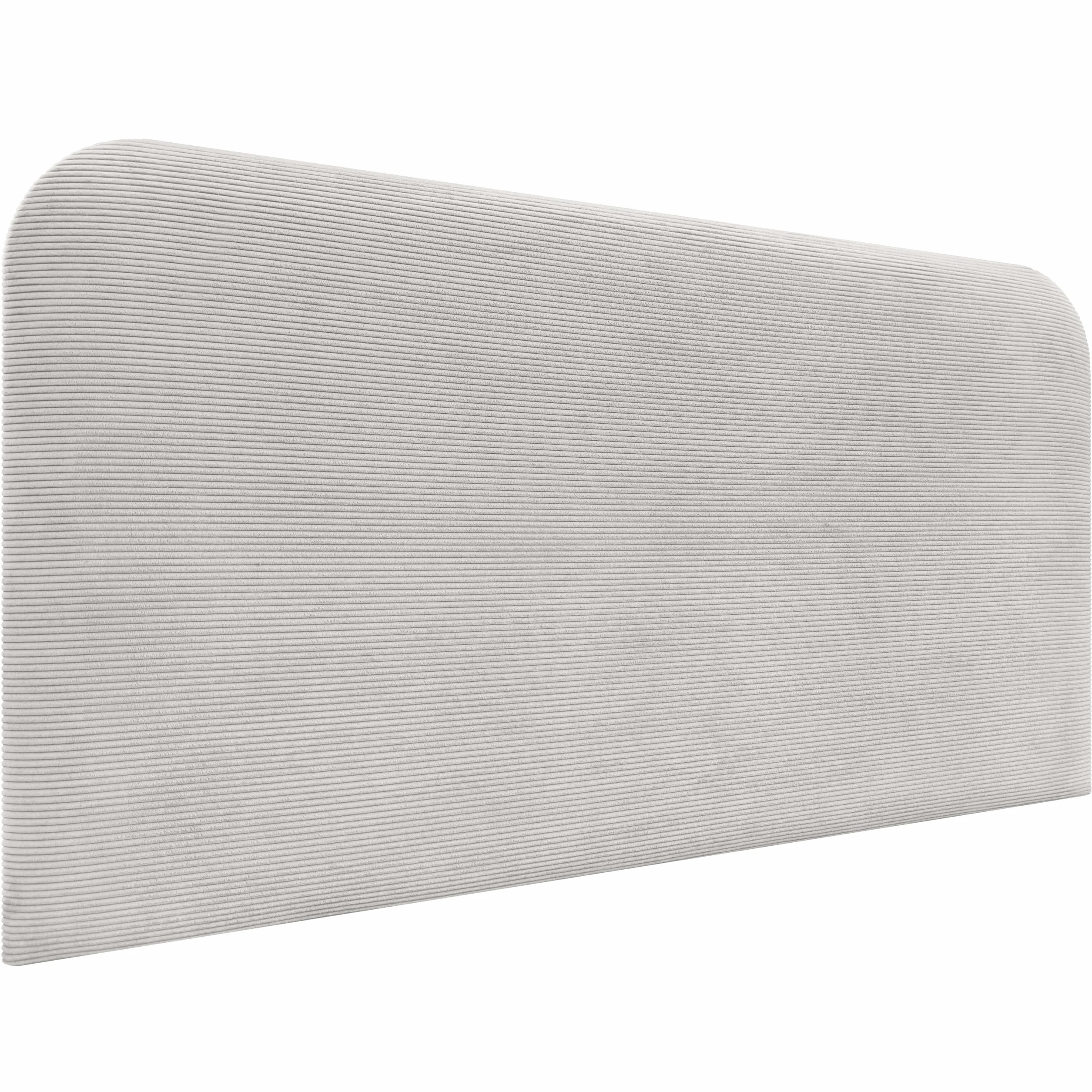 DHOME Cabecero Tapizado Liso Curvo Pana Premium 70cm Altura para Pared Acústicos Cabeceros Absorbentes Cabezal Cama Dormitorio (Blanco Hueso, 145cm)