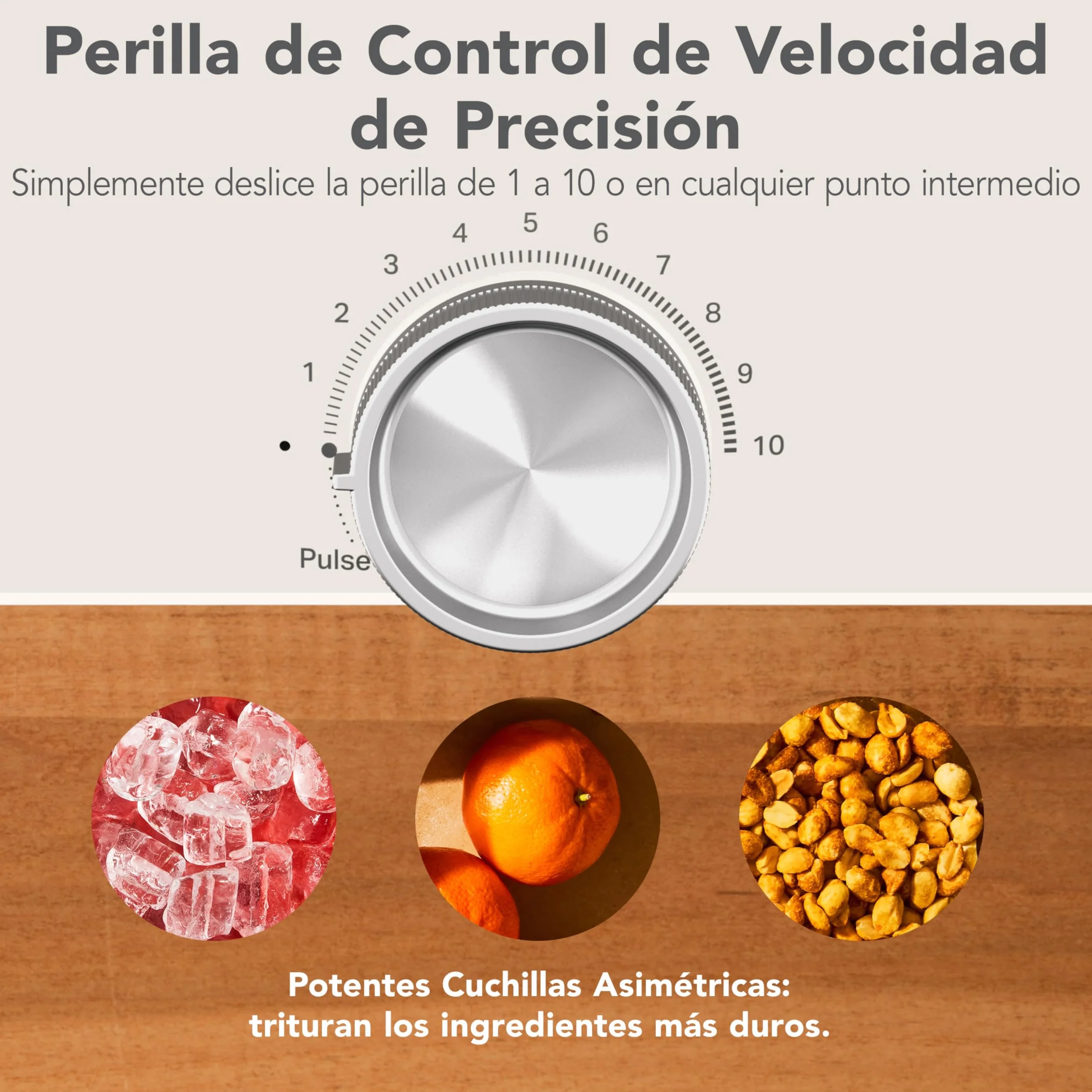 KitchenAid Batidora Pure Power, Jarra 2L Sin BPA, 10 Velocidades, Hielo y Smoothie, Cuchillas Asimétricas de Acero, Base Metal Fundido, Rojo Imperio