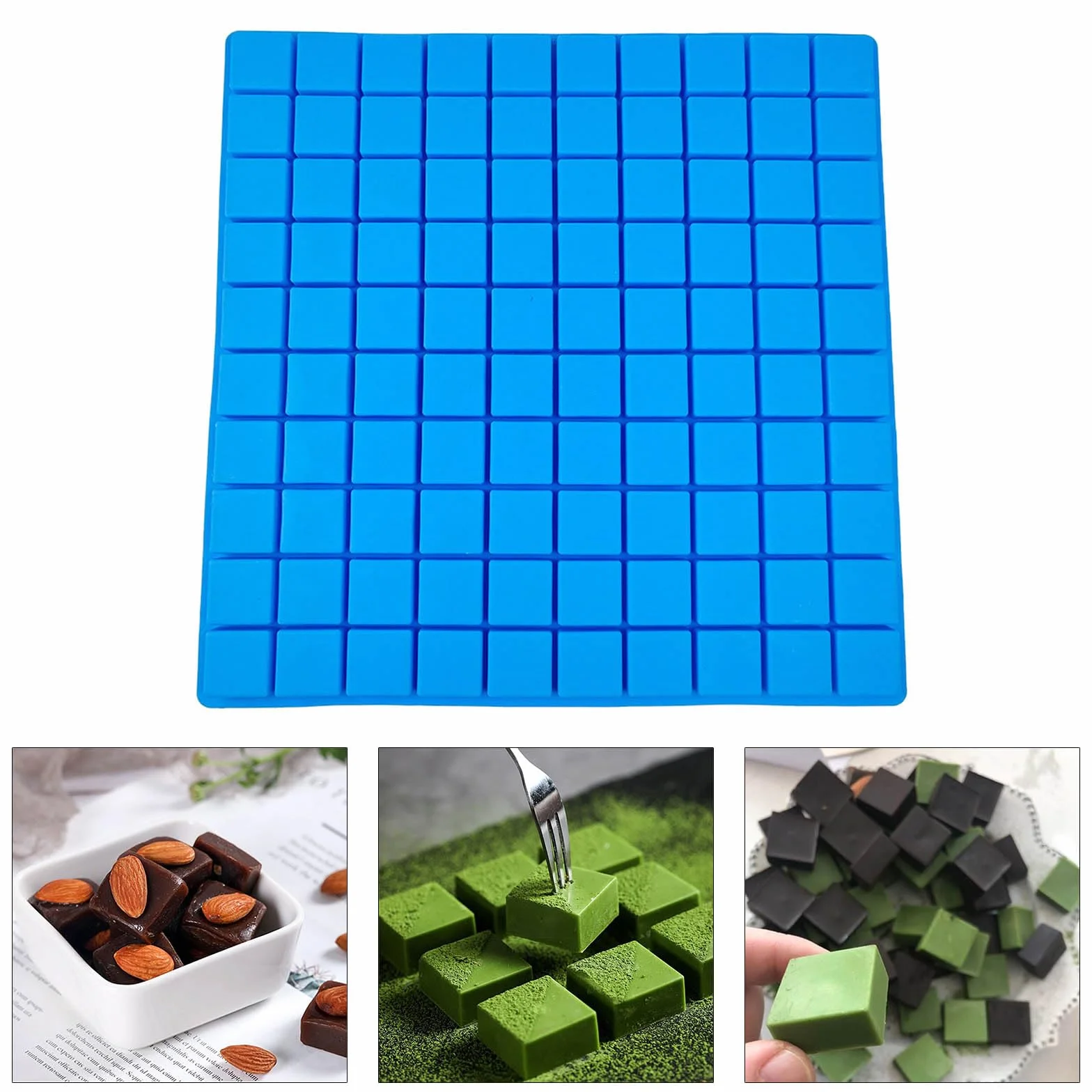 Bandeja cuadrada con 100 rejillas, fácil de liberar, perfecta para whisky, cócteles y beves, máquina de hielo apta para congelador para camareros y uso doméstico.