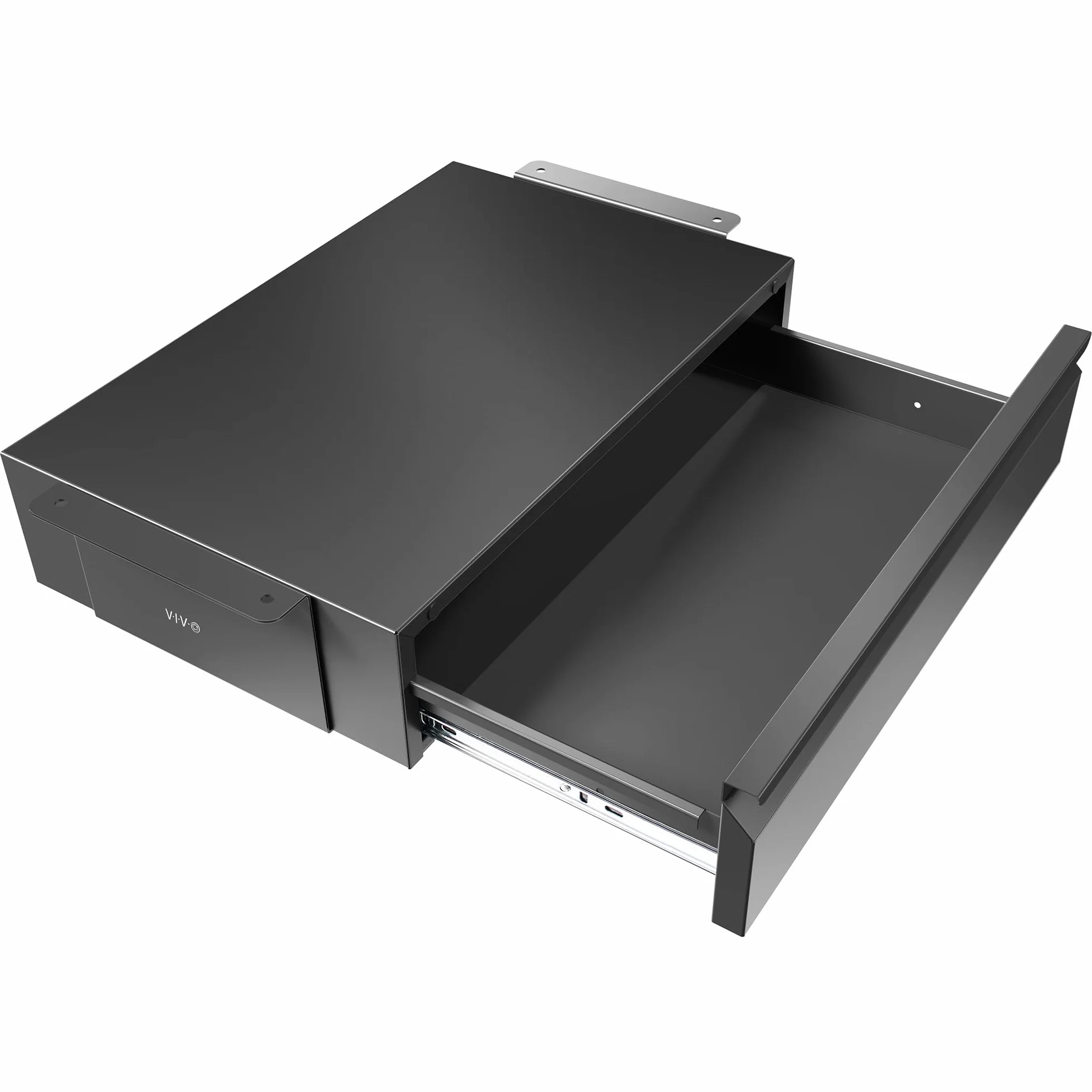 VIVO Cajón deslizante para debajo del escritorio de 18 pulgadas, organizador de almacenamiento seguro para oficina en casa, negro, DESK-AC03B